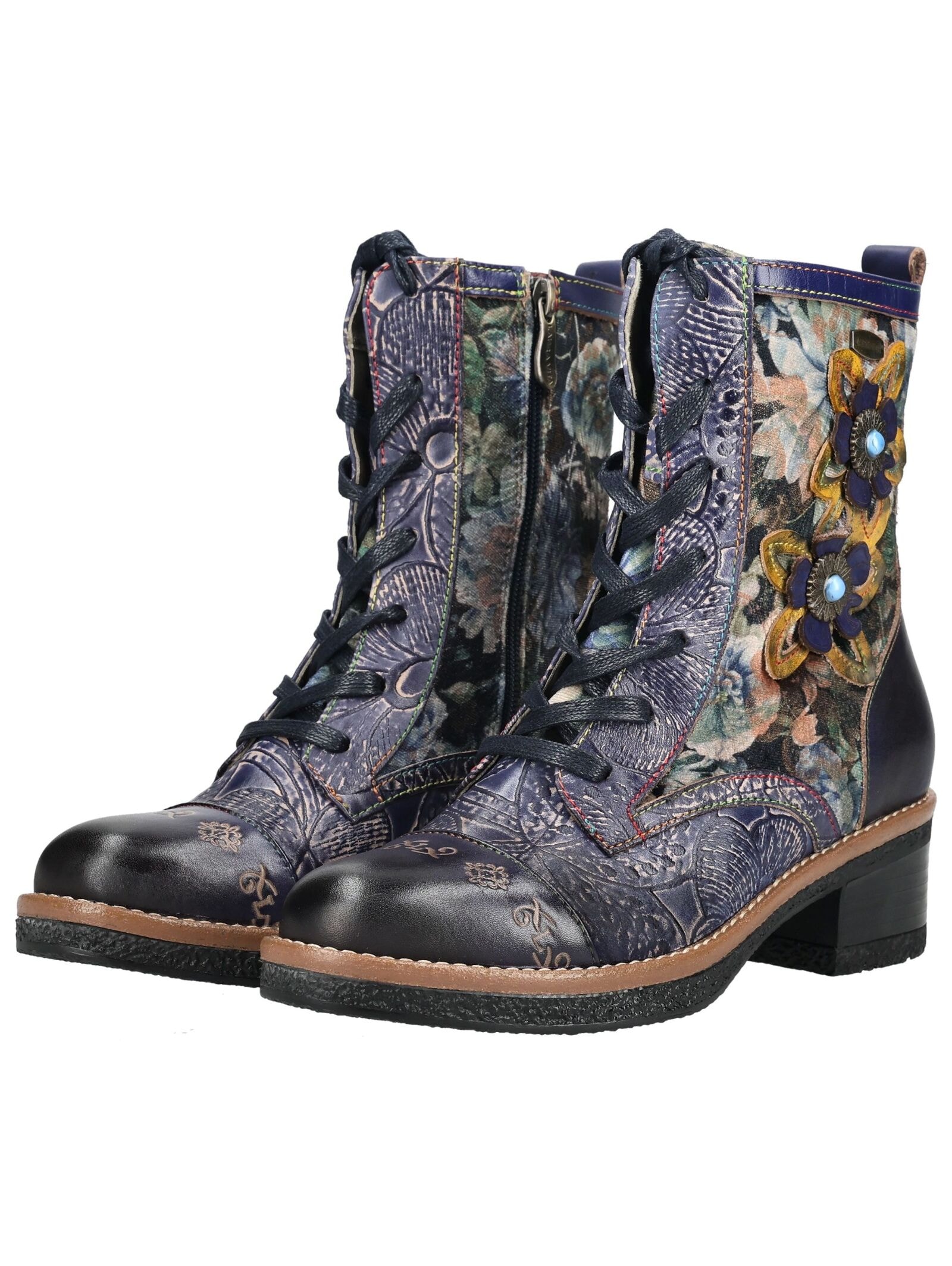 LAURA VITA Schnürstiefelette »LAURA VITA Stiefelette Leder/Textil«