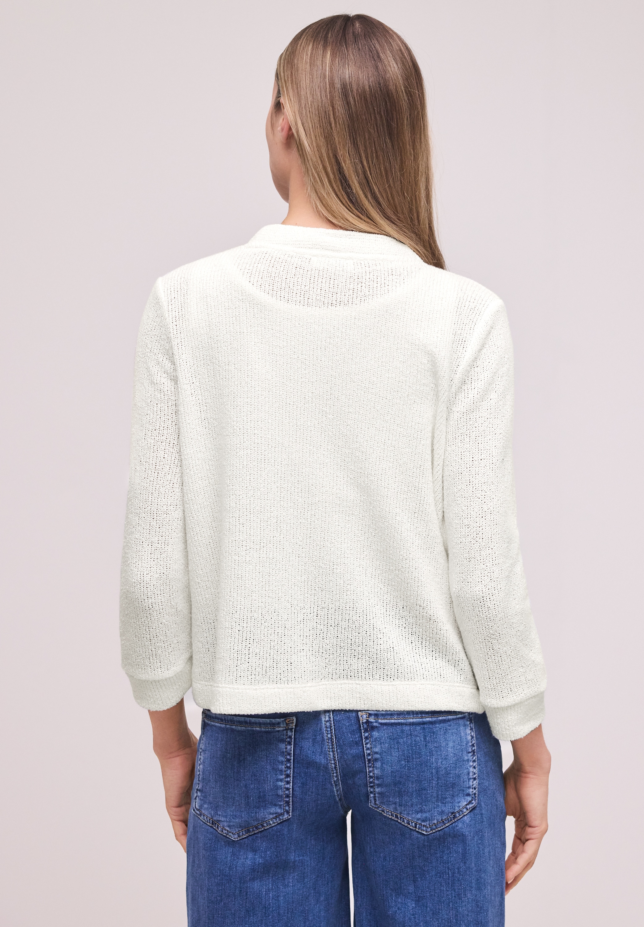 STREET ONE Cardigan aus elastischem Materialmix