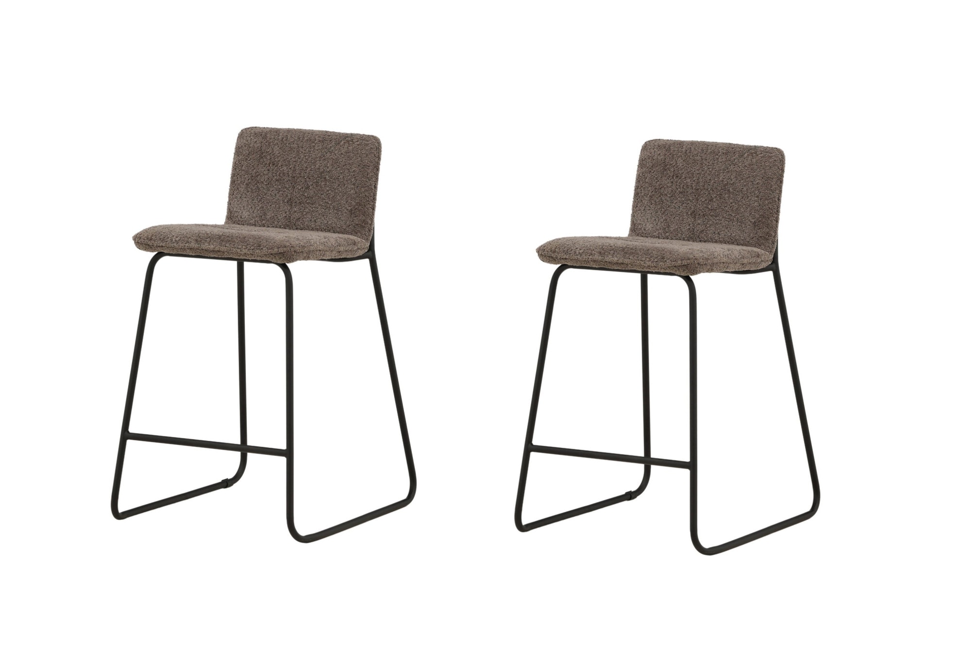 Venture Home Barhocker »Bisbee, 2er-Set Barhocker mit Fußstütze, belastbar bis 120 kg« Set, 2 Stk. tlg. Tresenstuhl, weicher Bezug, Stahlbeine, Fußstütze, modern