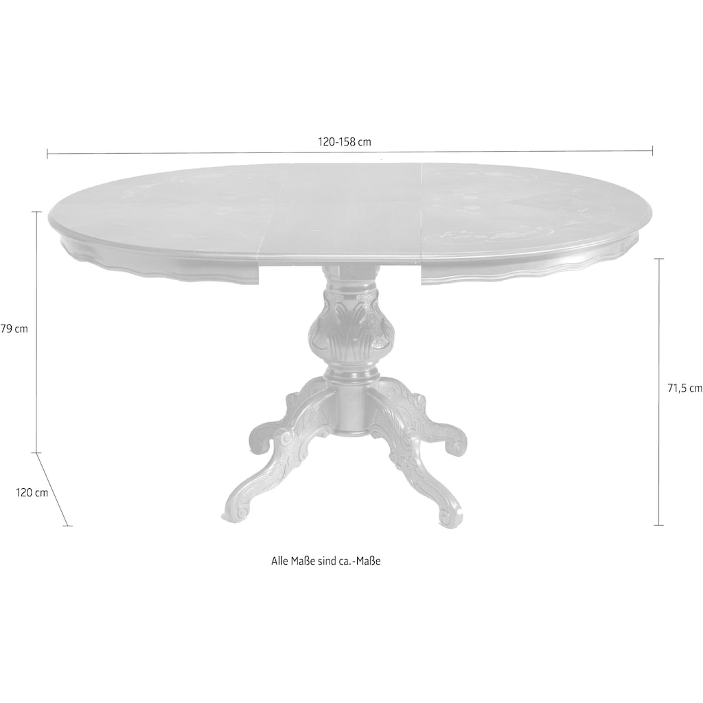 Wohnen Tische DELAVITA Esstisch »MICHELANGELO 909«, Breite 120 cm 