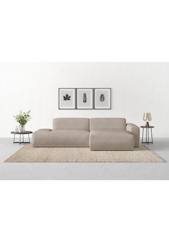 TRENDMANUFAKTUR Ecksofa Braga, aus 2 Teilen, moderner Cord-Stoff