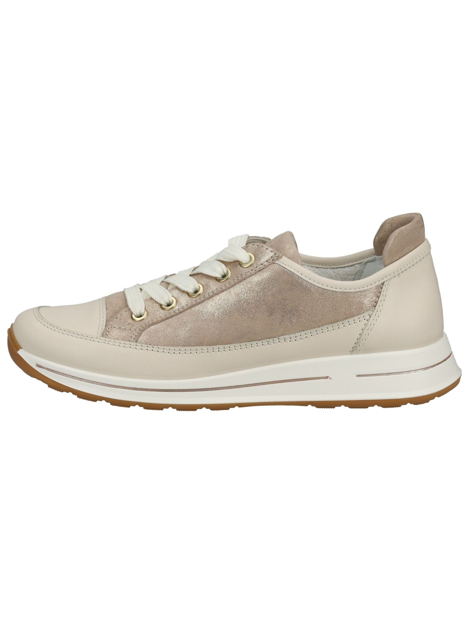 Ara Sneaker Smooth Leather Women's Beige 40 4