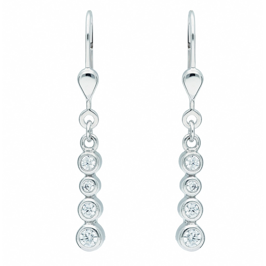 Adelia´s Paar Ohrhänger »1 Paar 925 Silber Ohrringe / Ohrhänger mit Zirkonia« mit Zirkonia Silberschmuck für Damen