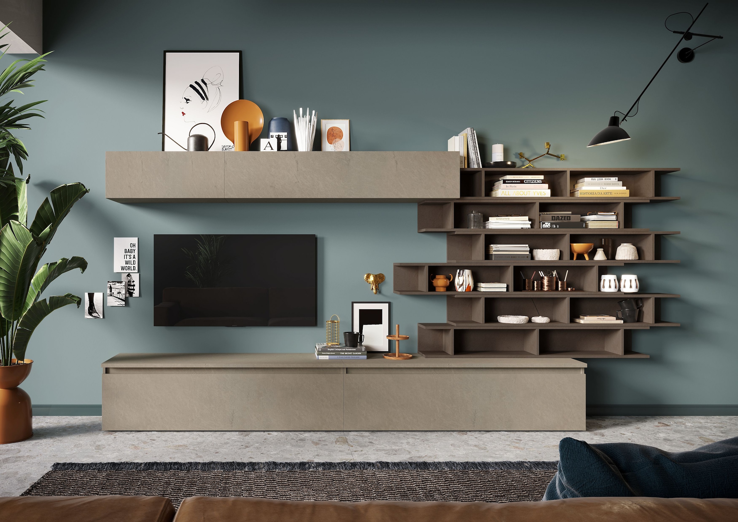 INOSIGN Wohnwand "Infinity, 10tlg. Breite 345 cm, Höhe variabel, Schrankwan günstig online kaufen