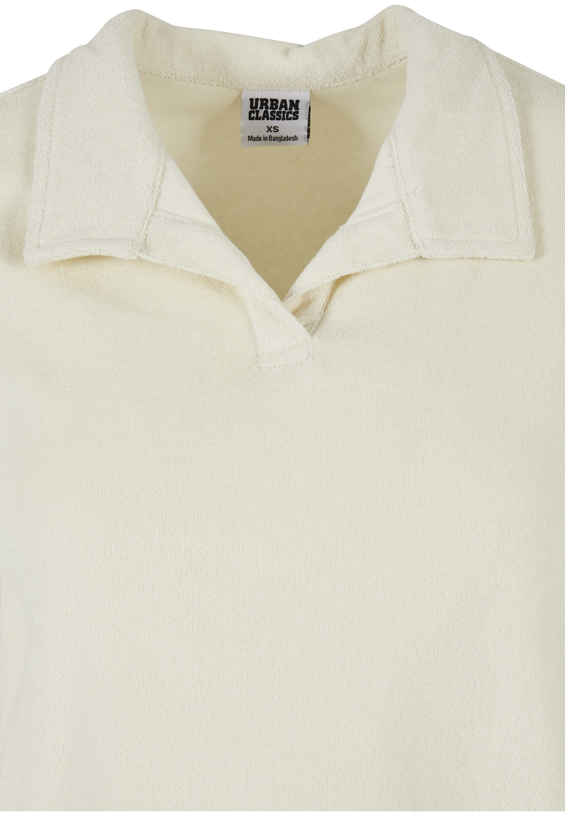 URBAN CLASSICS Kurzarmshirt »Urban Classics Damen Ladies Towel Polo Tee« 1