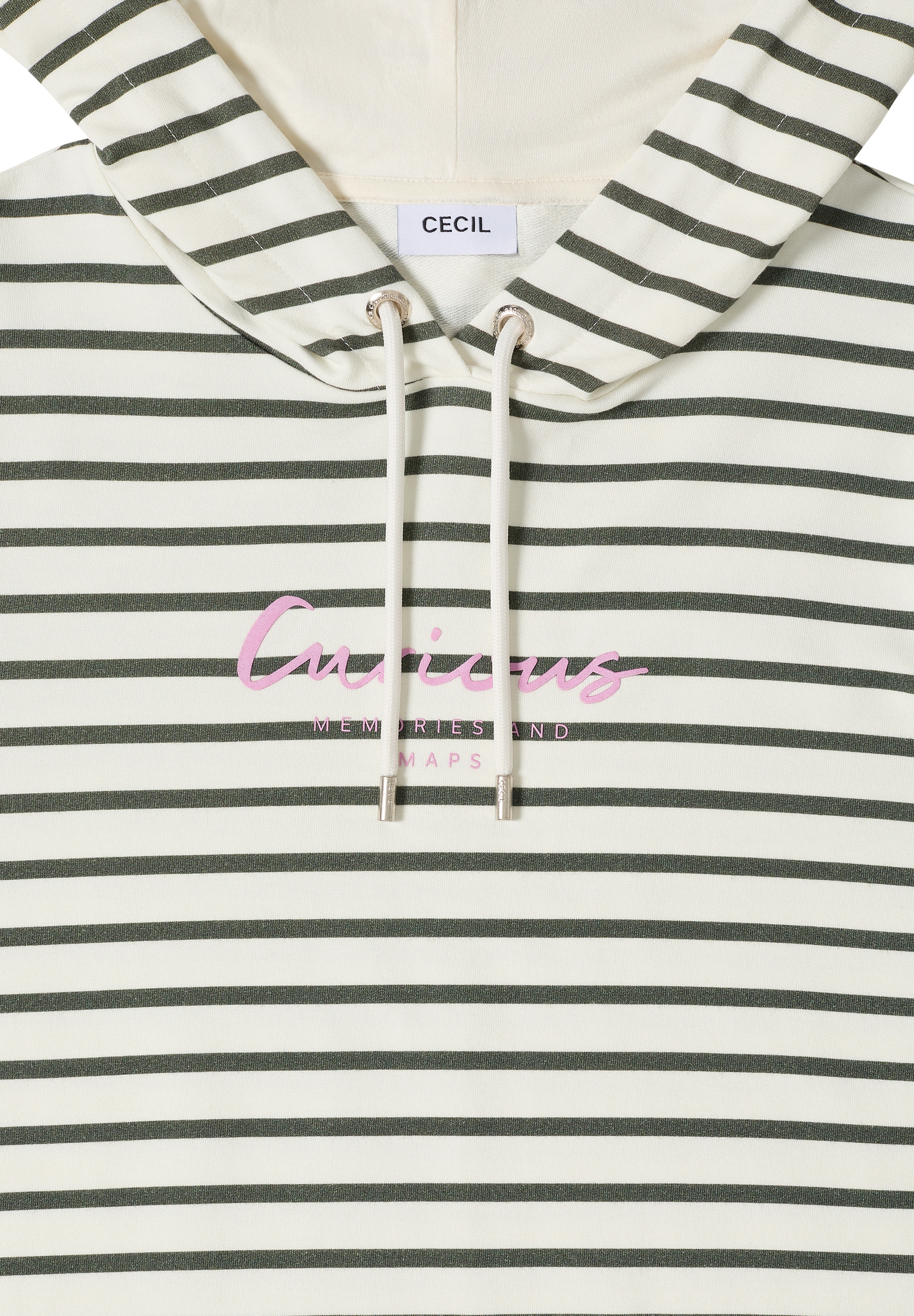 CECIL Women Long Sleeve Shirt Khaki Size S 6