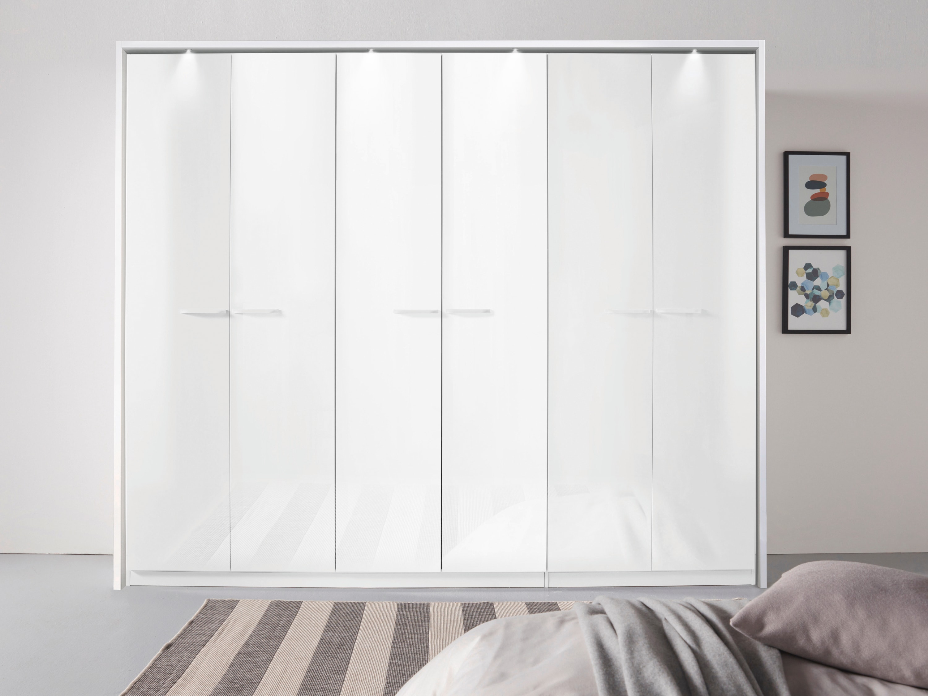 OTTO home "Mehrzweckschrank Aktenschrank Möbel Mietswohnung Schlafzimmer OTELI" erhältlich in Breiten 230/275 cm inkl. Innenschubladen und extra Böden, inkl. Passepartout optional mit Beleuchtung MADE IN GERMANY