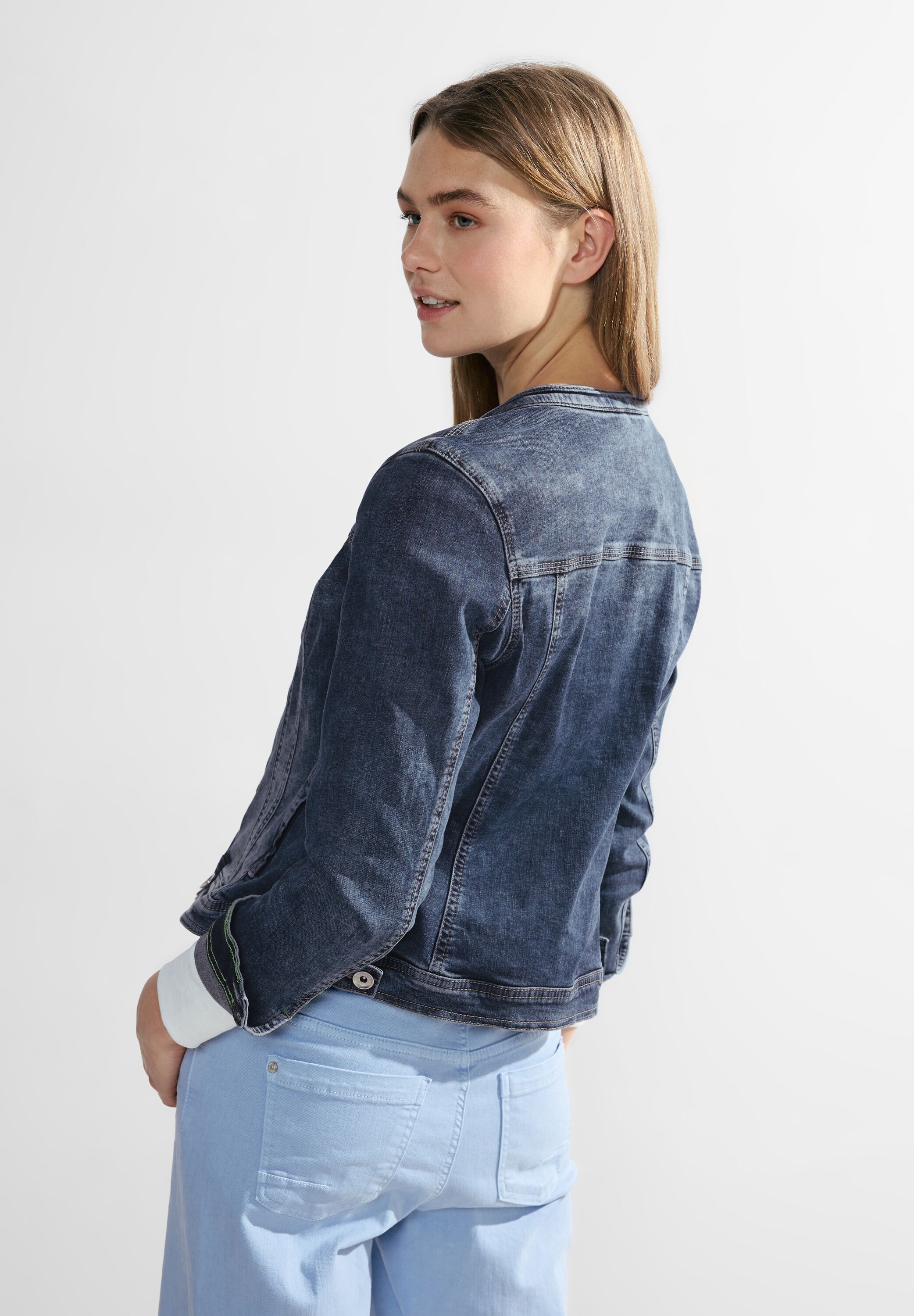 Cecil Jeansjacke, ohne Kapuze, mit Stehkragen