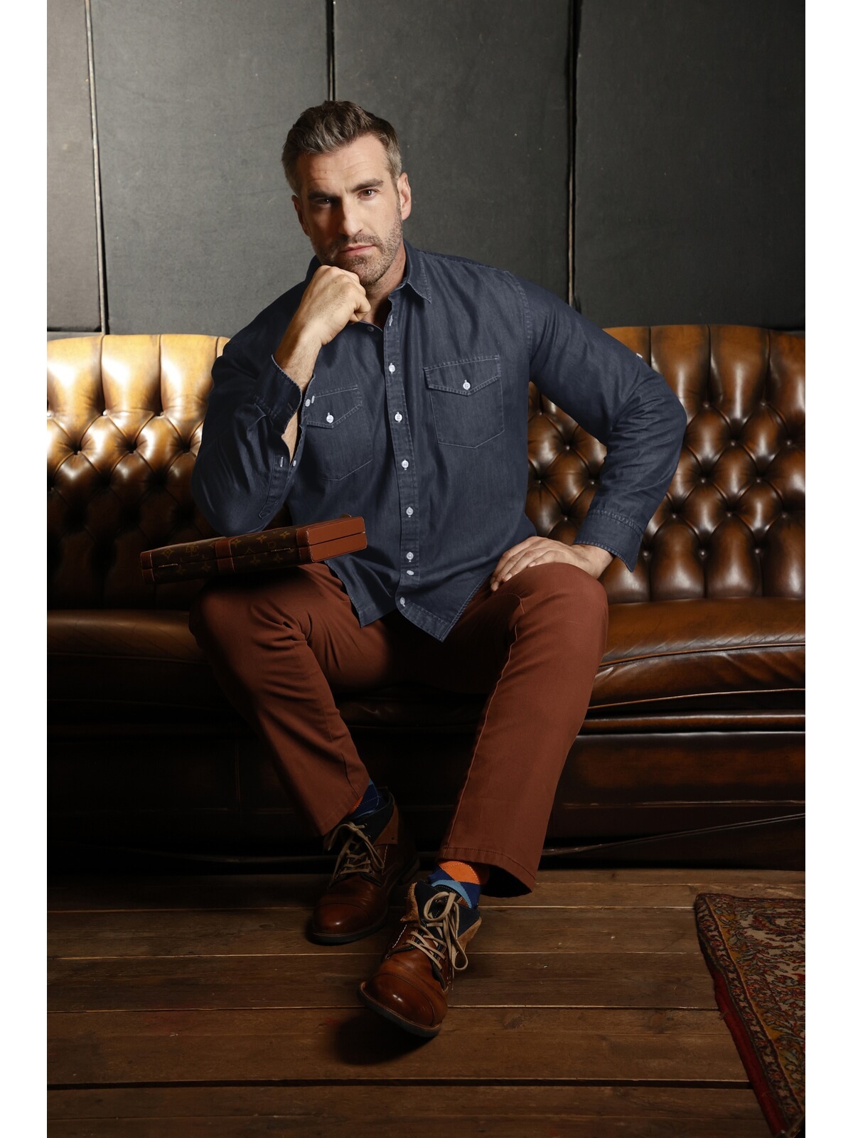Charles Colby Anzughose »Tiefbundhose BARON GALMY«