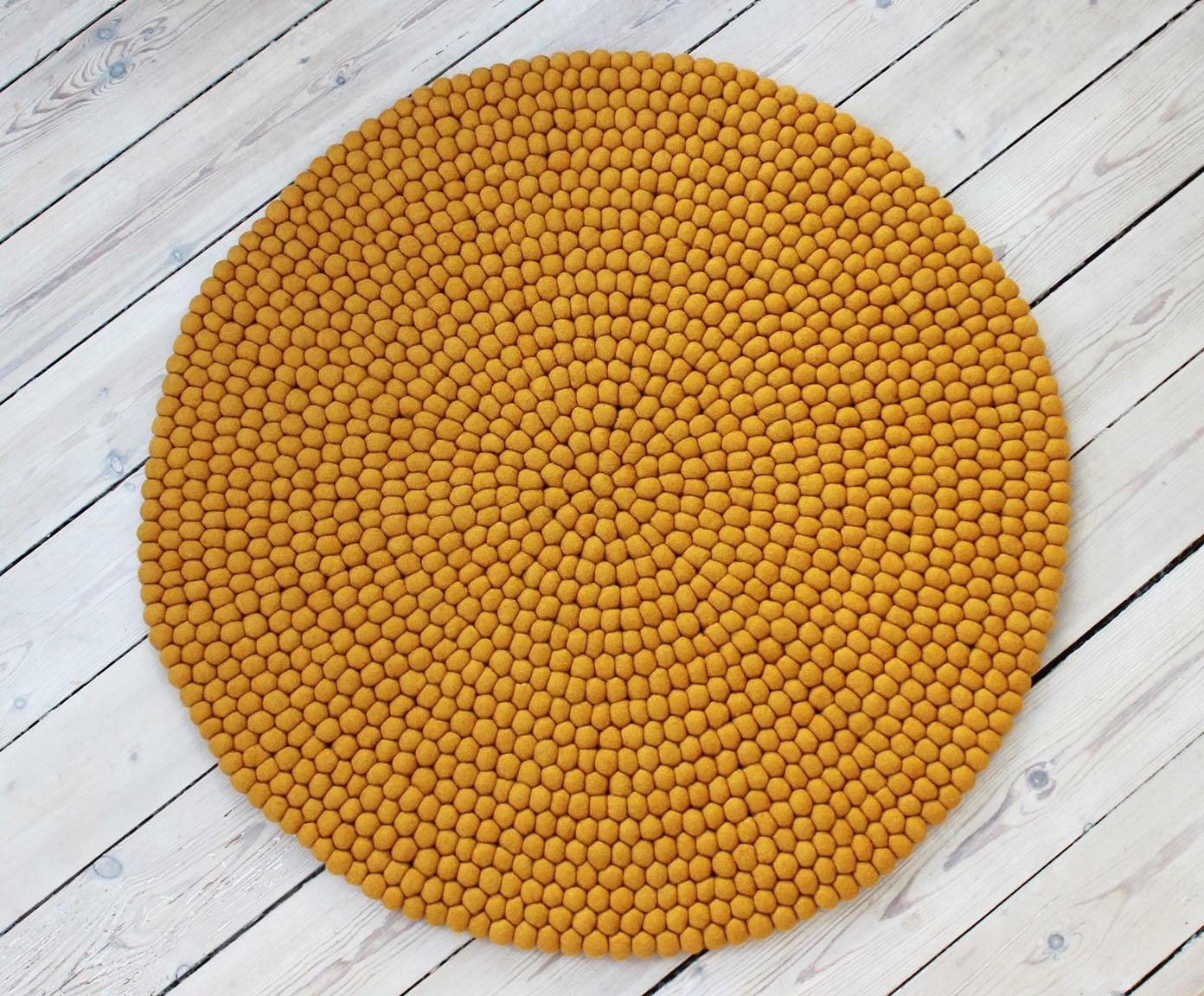 schurwolle teppich rund