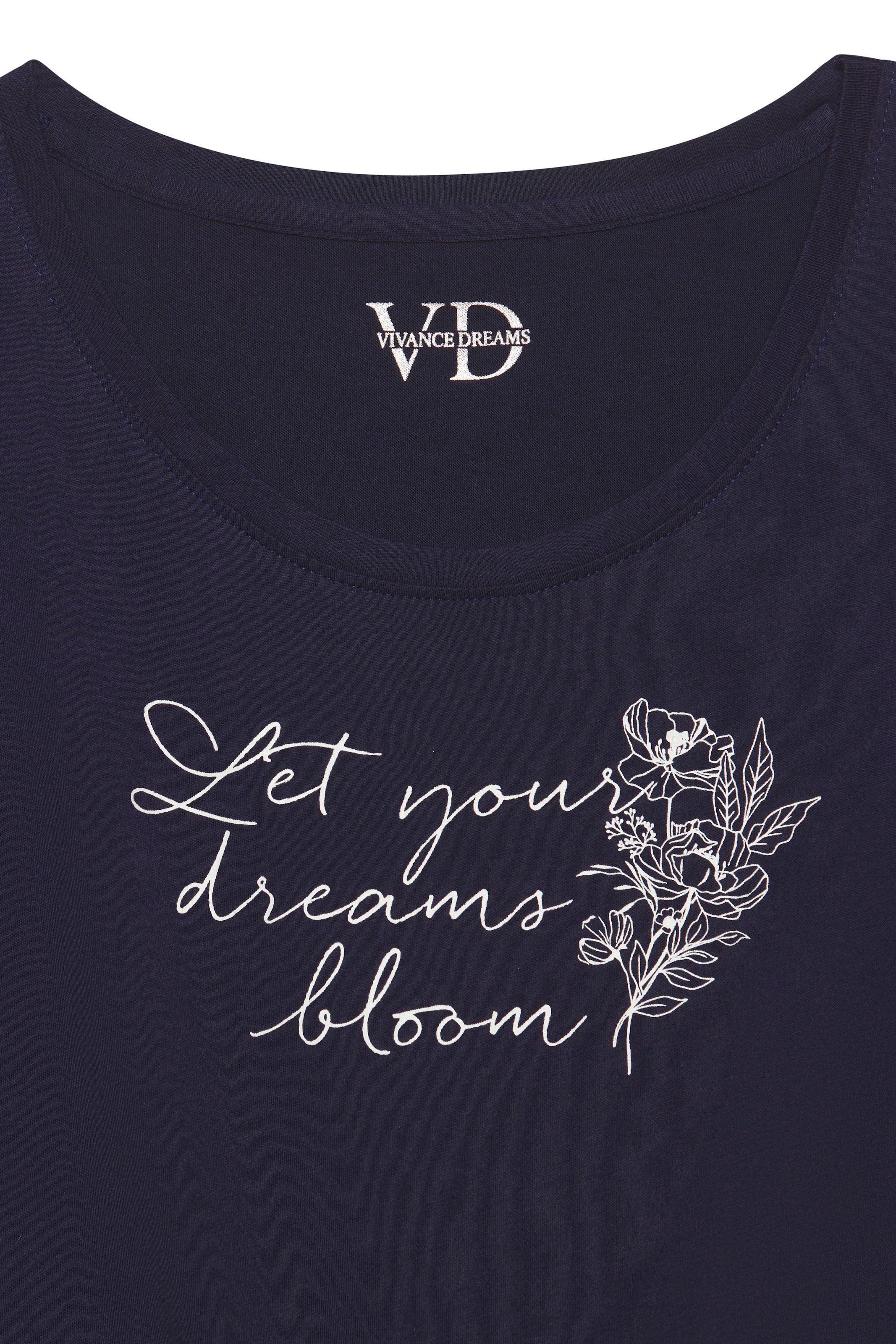 Vivance Dreams Pyjamaoberteil, mit Frontdruck
