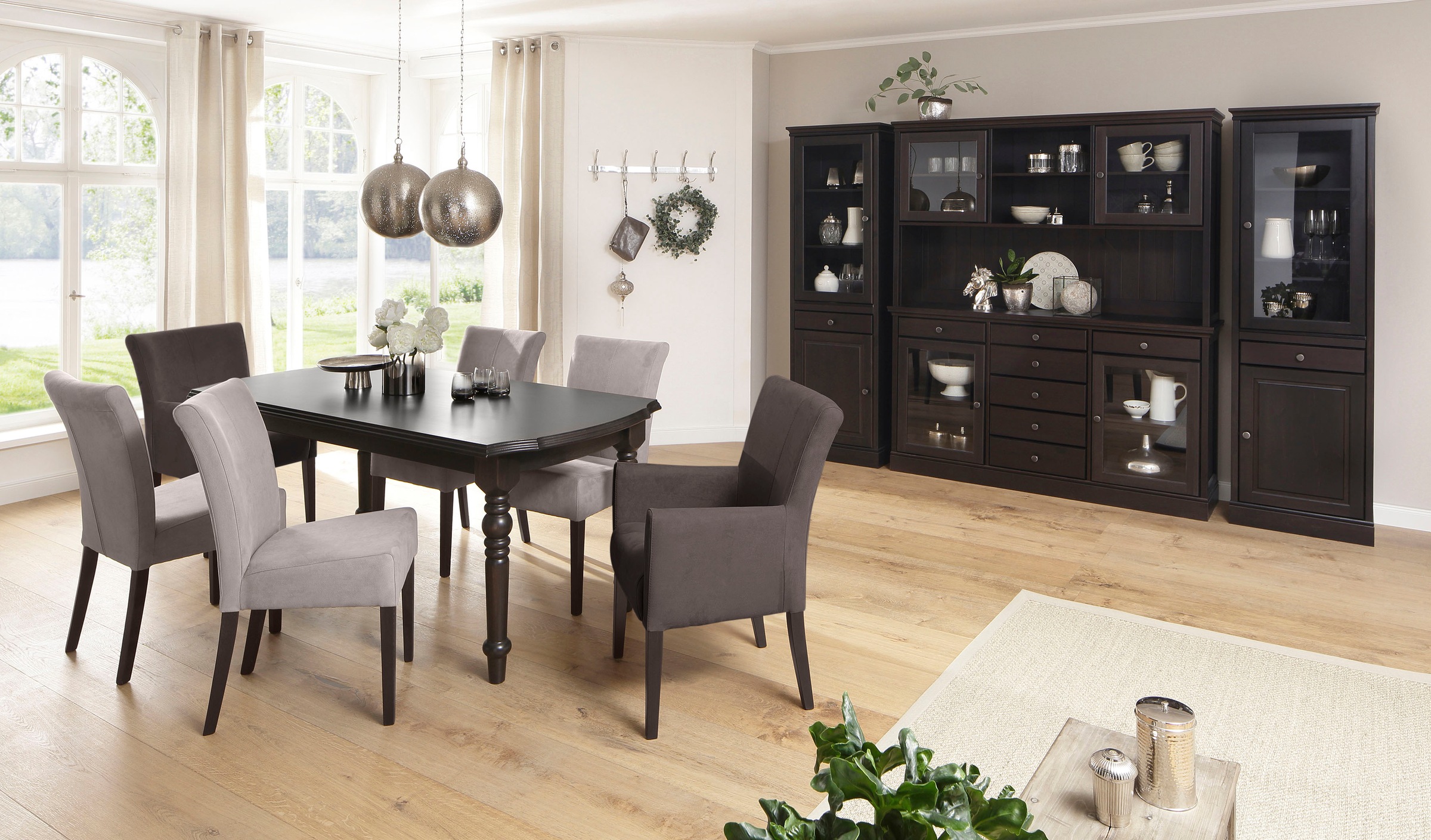 Home affaire "King" () Polsterstuhl, Armlehnstuhl, Gestell Massivholz günstig online kaufen