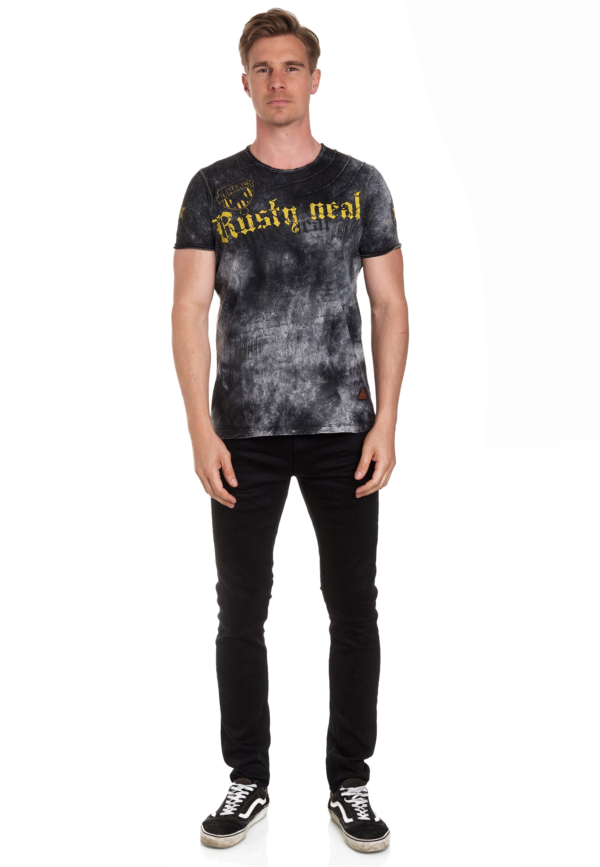 Rusty Neal T-Shirt, mit toller Batik-Optik