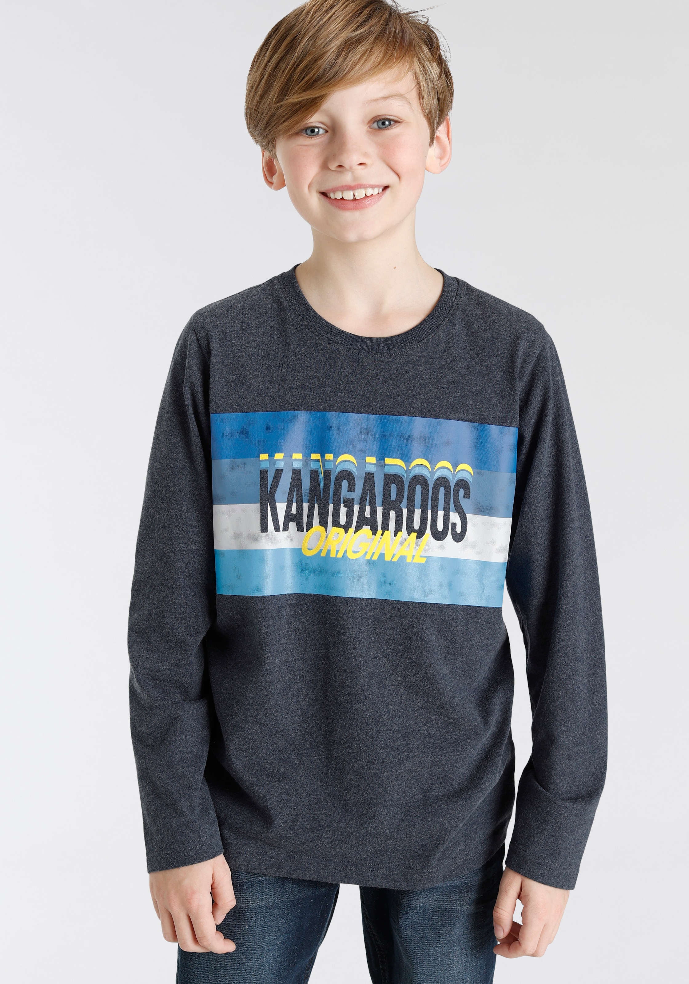 KangaROOS Langarmshirt »für Jungen«, in melierter Qualität