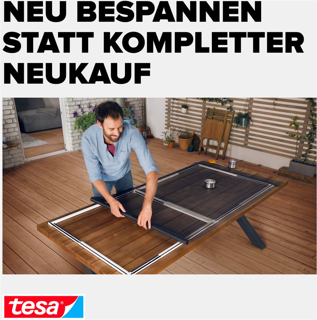 tesa Fliegengitter-Gewebe »Nachfüllrolle Aluminium - Alu-Gitter Ersatzrolle für Fliegengitter« Packung, Nachfüllrolle, 1 Stk. tlg. INSECT STOP Ersatz-Rolle 120 cm x 250 cm