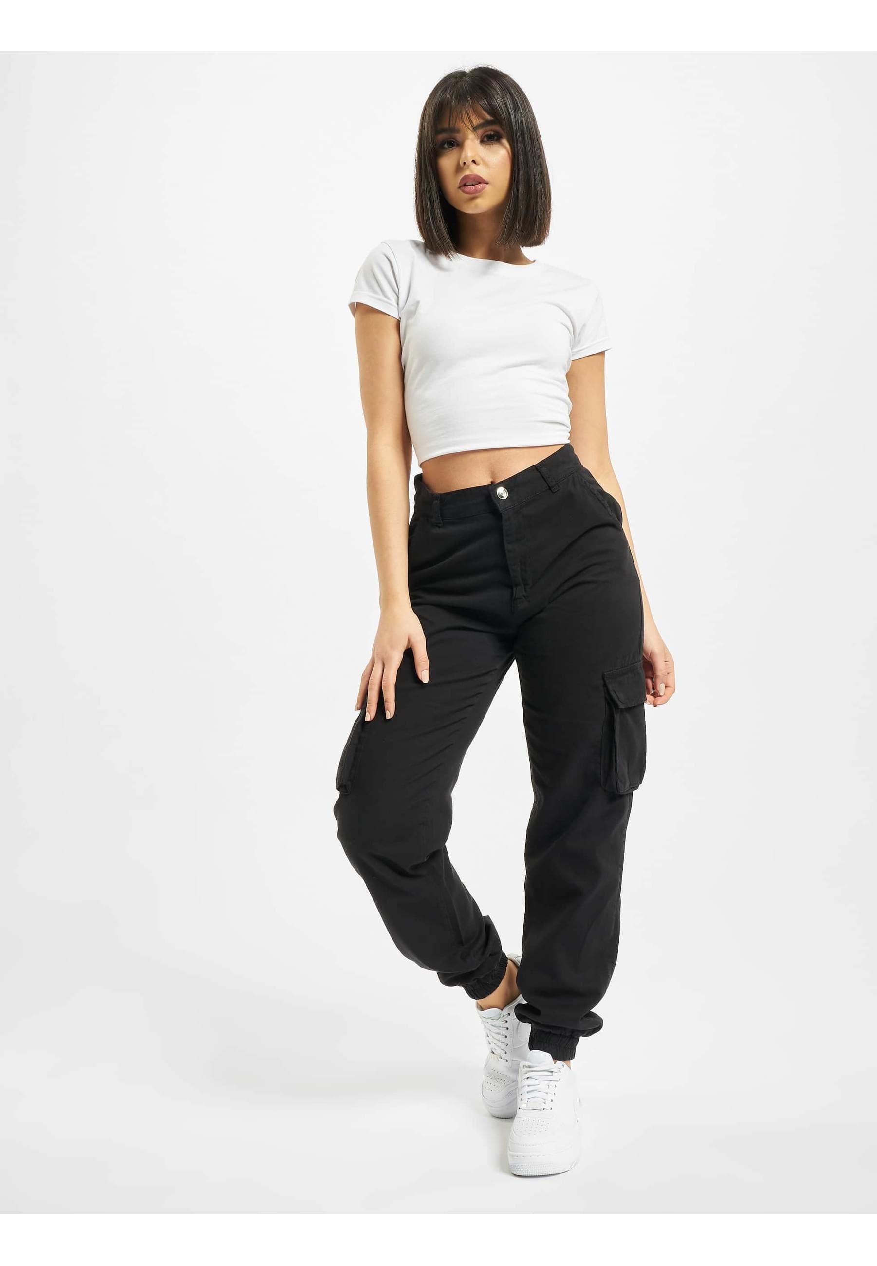 DEF Stoffhose »DEF Damen Aya Cargopants«, (1 tlg.)