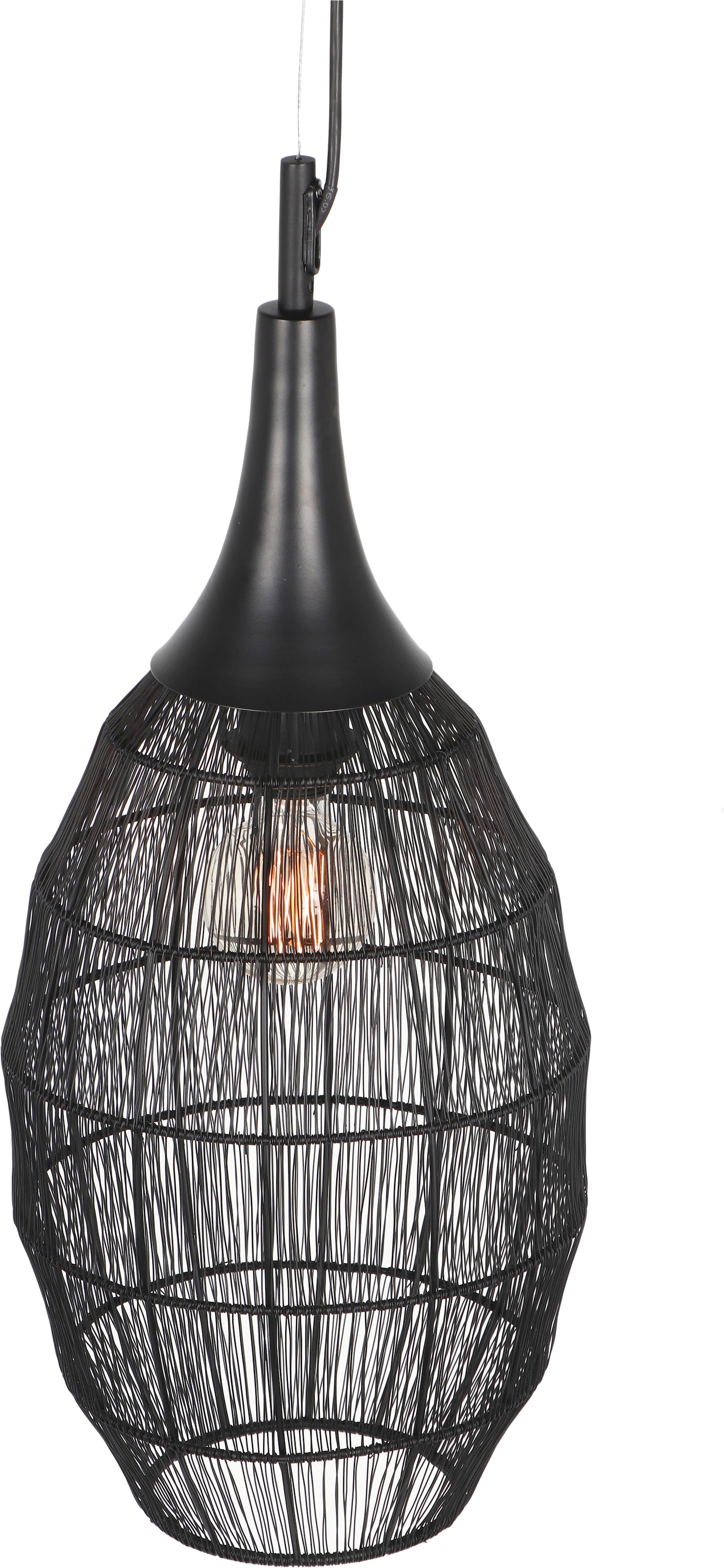 TRIO Leuchten Pendelleuchte »SORAYA, 1-flammige Hängelampe mit Drahtgeflecht Lampenschirm« E27 1 Stk. warmweiß - kaltweiß exkl 1xE27 max 10W Höhe bis 150 cm einstellbar Hängeleuchte Wohnzimmer