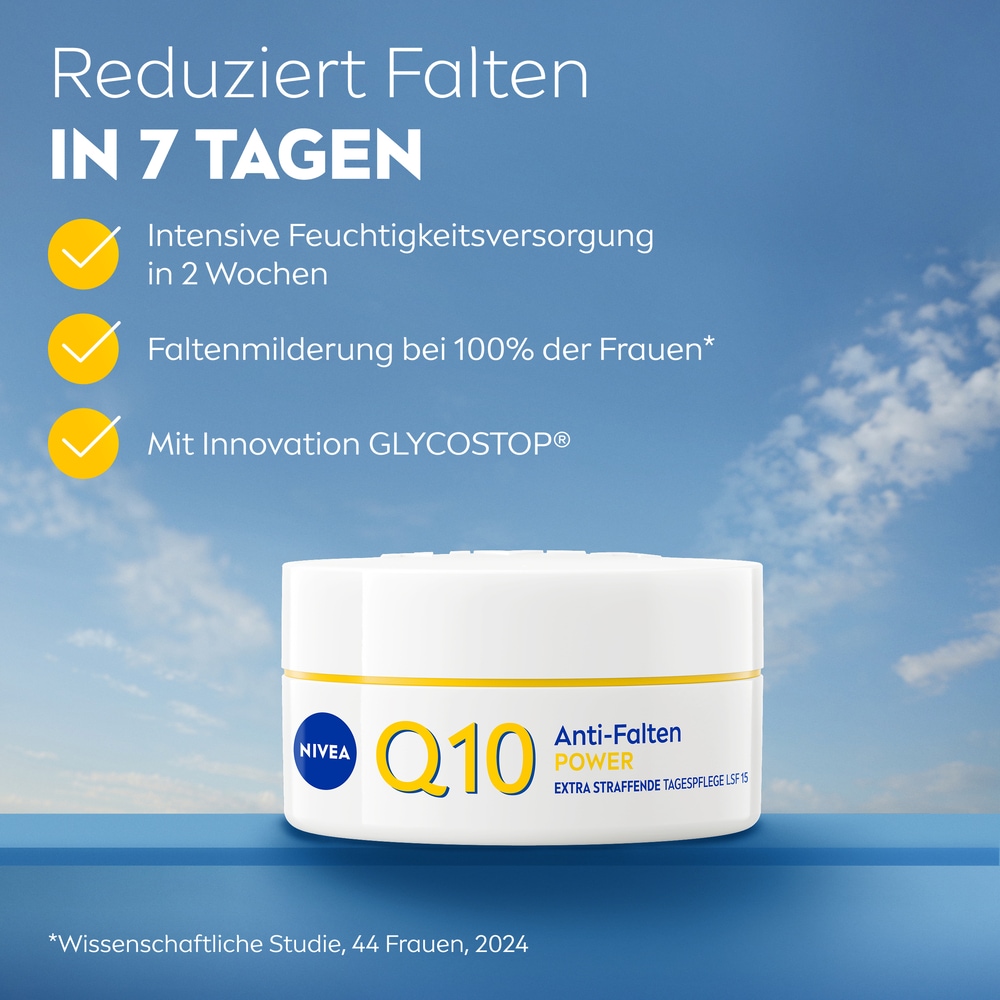 Nivea Tagescreme »Q10 Anti-Falten Power Extra Straffende Tagespflege LSF 15« schützt Hautzellen vor freien Radikalen & Umwelteinflüssen