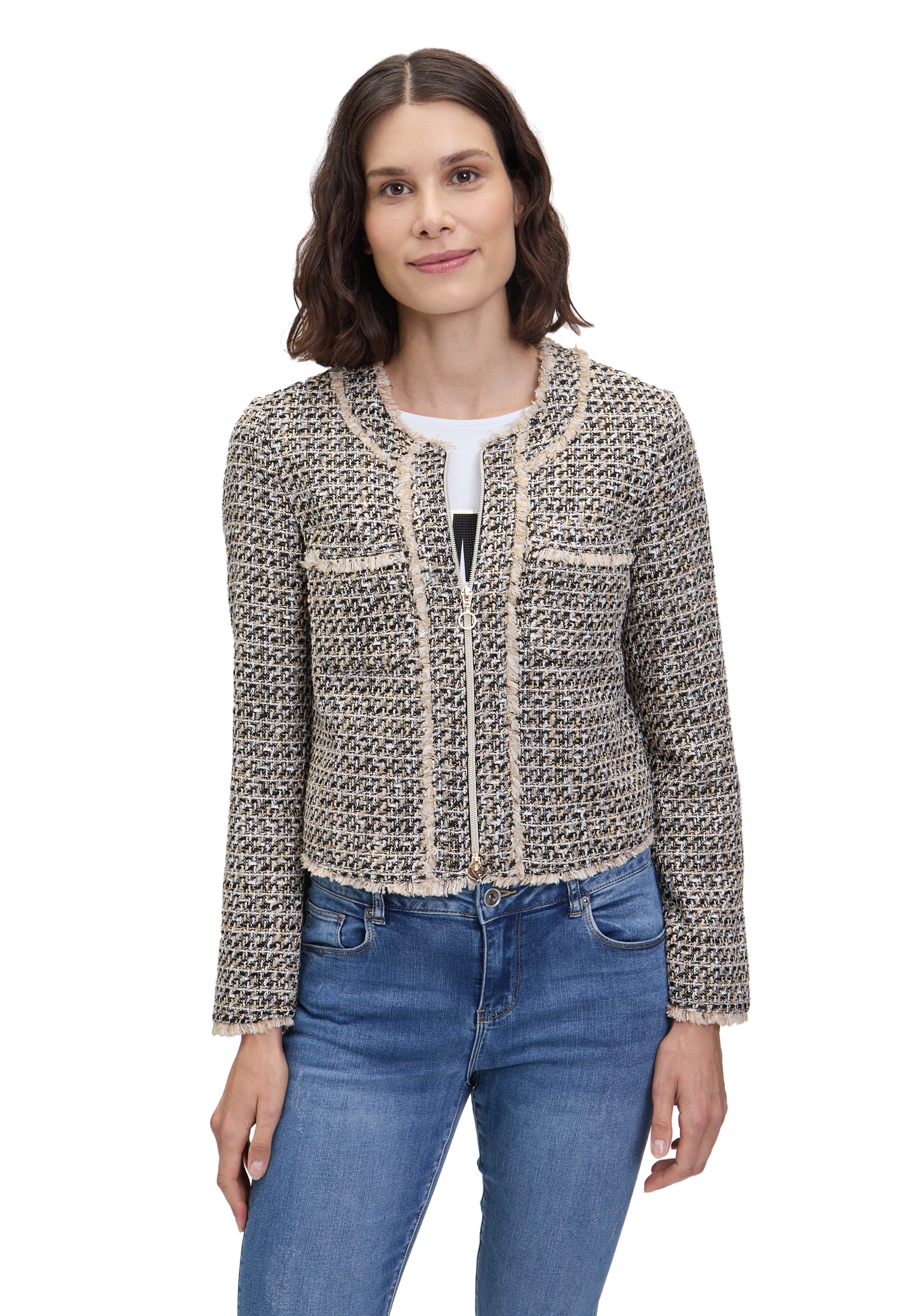 Betty Barclay Jackenblazer "Betty Barclay Blazer-Jacke mit Fransen" günstig online kaufen