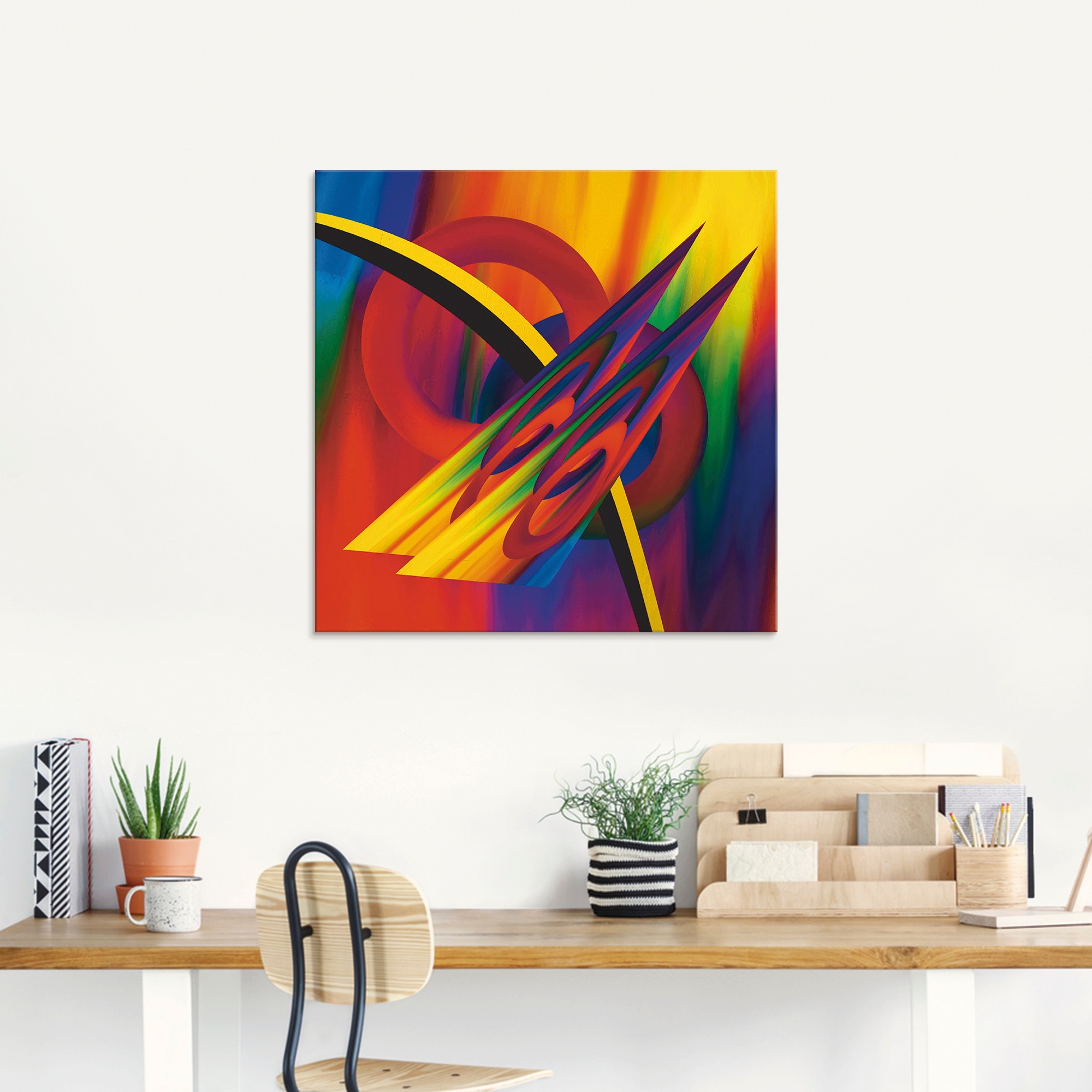 Artland Glasbild »Modern Bunt«, Muster, (1 St.), in verschiedenen Größen
