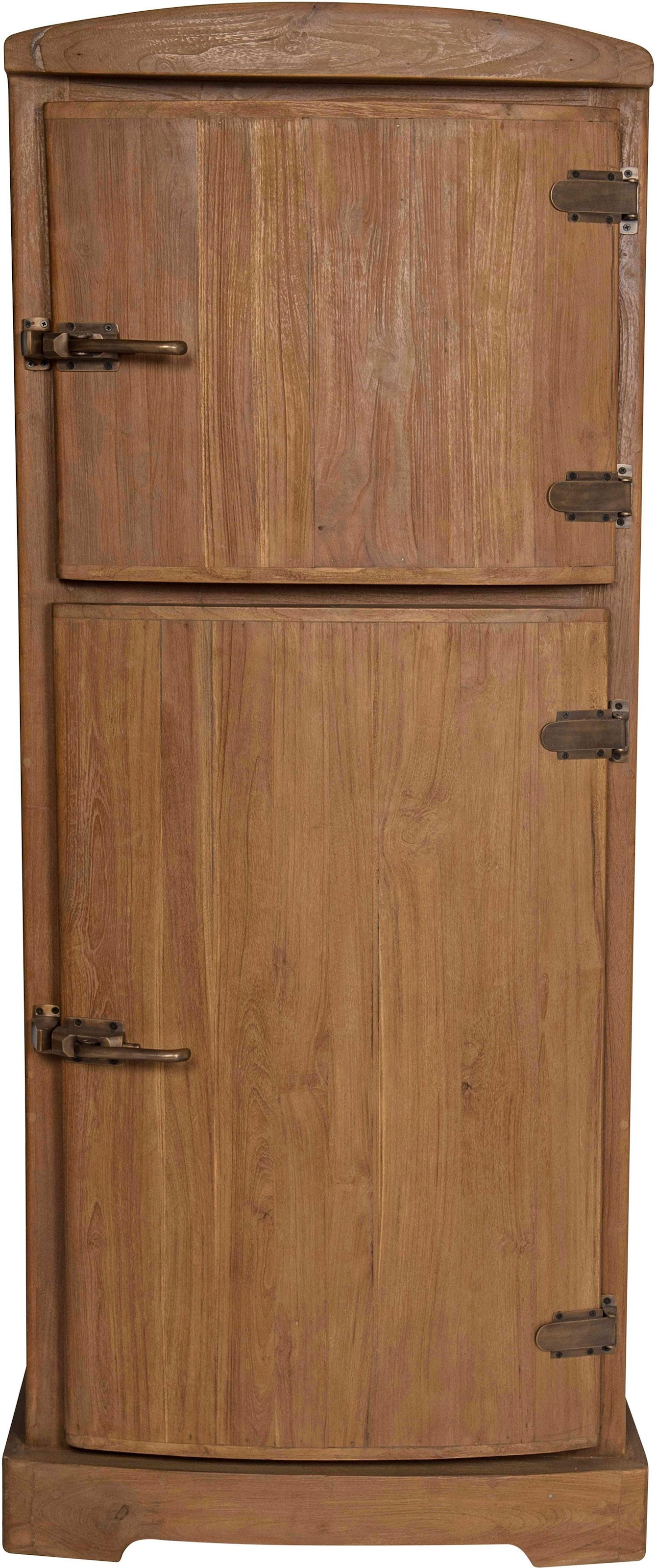 BAUR kaufen Barschrank Teak-Altholz Breite in Vintage SIT recyceltes »Seadrift«, cm, 154 Kühlschrankoptik, |