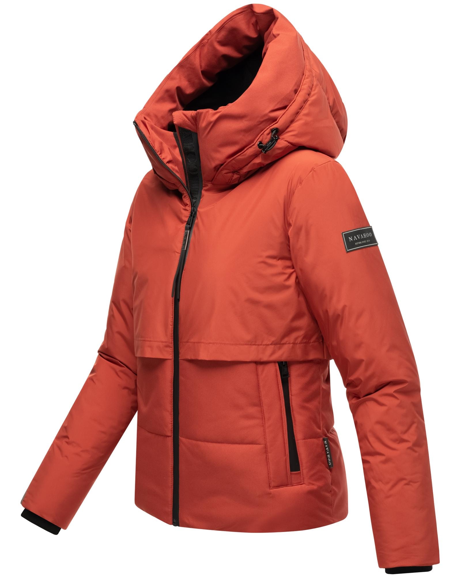 Navahoo Steppjacke »Liebesküken XIV«, mit Kapuze, modische Damen Winterjacke mit Fleece-Innenfutter