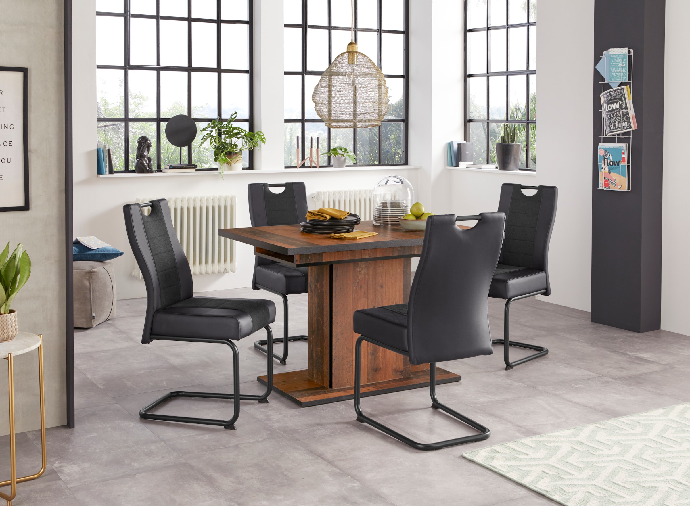 HELA Essgruppe Set, 5 Stk. tlg. bestehend aus 4x Erika Stuhl & 1x Ariana Ti günstig online kaufen