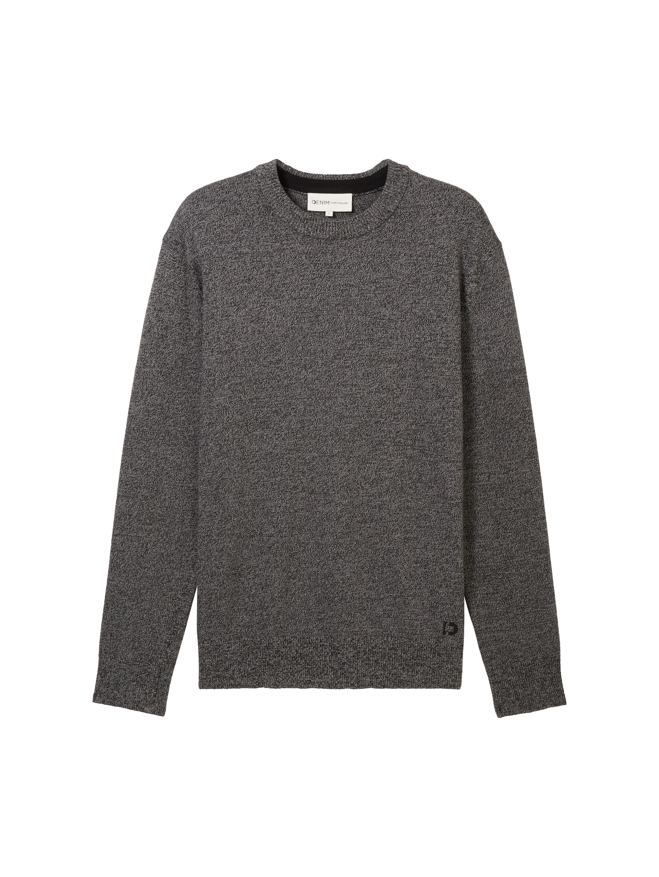 TOM TAILOR Denim Strickpullover, in melierter Optik