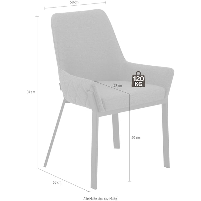 Places of Style Stuhl »Lome«, (Set), 2 St., Webstoff | BAUR
