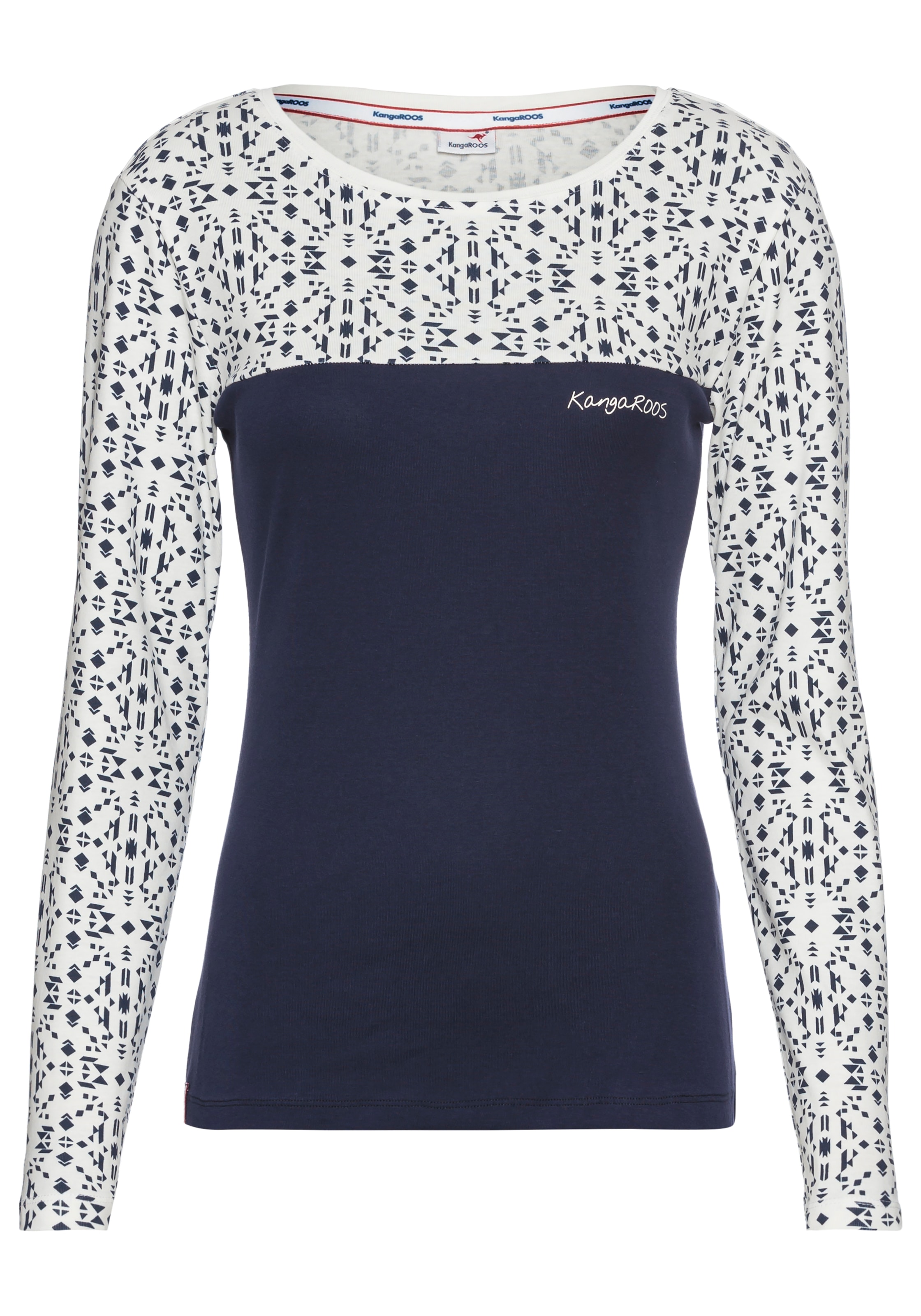 KangaROOS Langarmshirt, mit Print