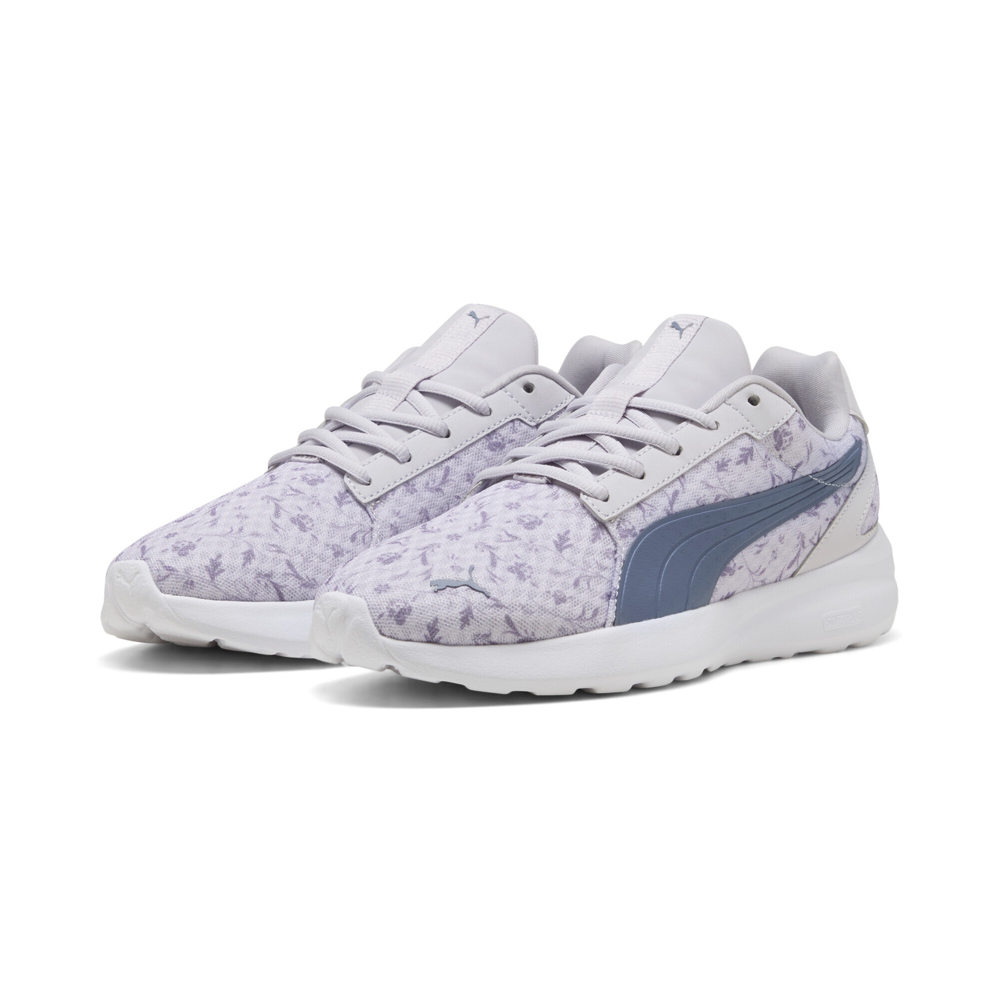 Sneaker PUMA "SOFTRIDE Cosmic Fiore Sneakers Damen", Herren, Gr. 35,5, lavender pop gray sky lila, Obermaterial: Synthetik, Textil; Futter: Textil; Innensohle: Textil; Laufsohle: Synthetik, Schuhe Sneaker