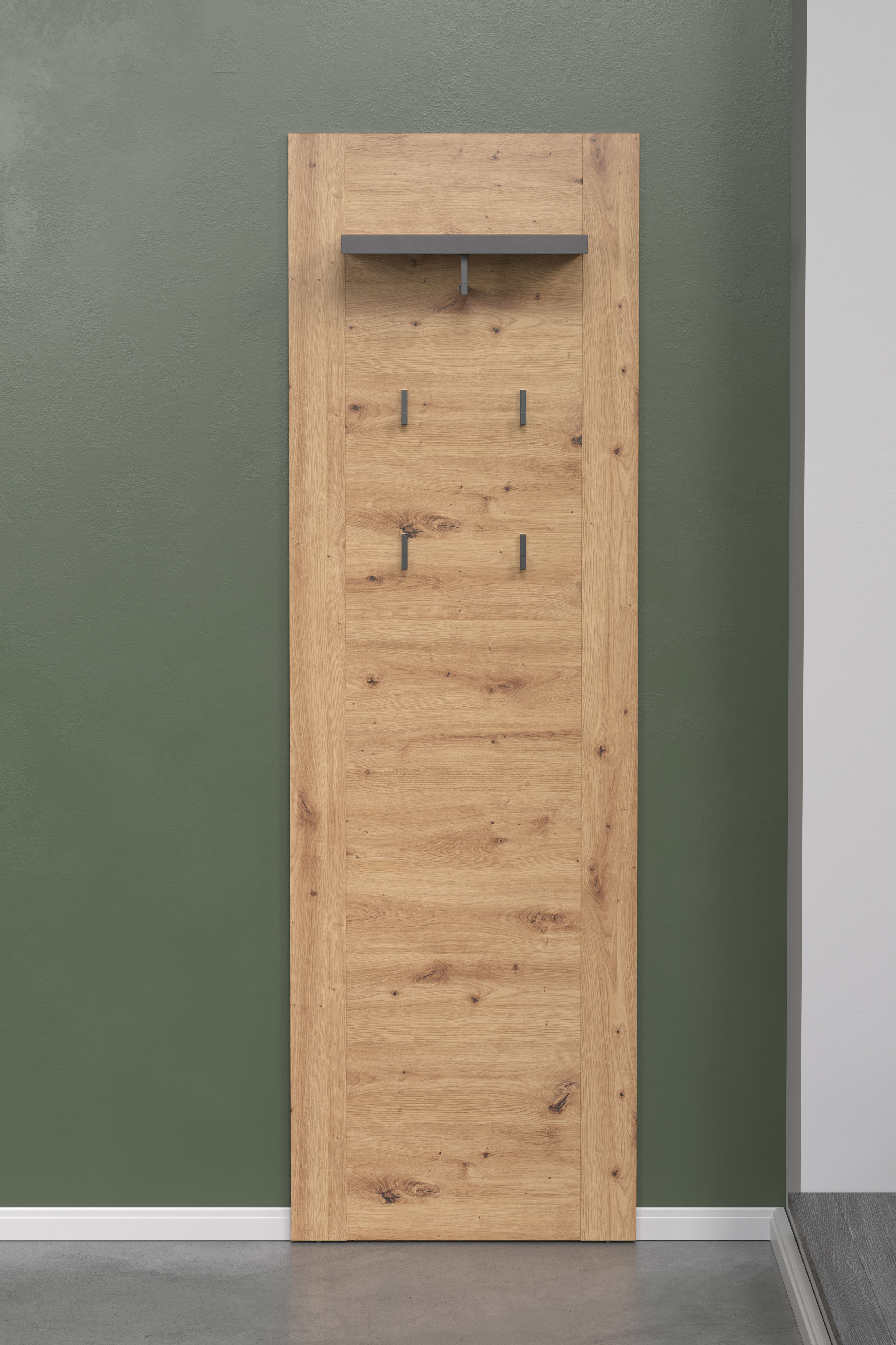 Home affaire Garderobenpaneel "Ambres" Garderobenpaneel mit Ablage & Haken - (B/T/H) 62/26/199 cm