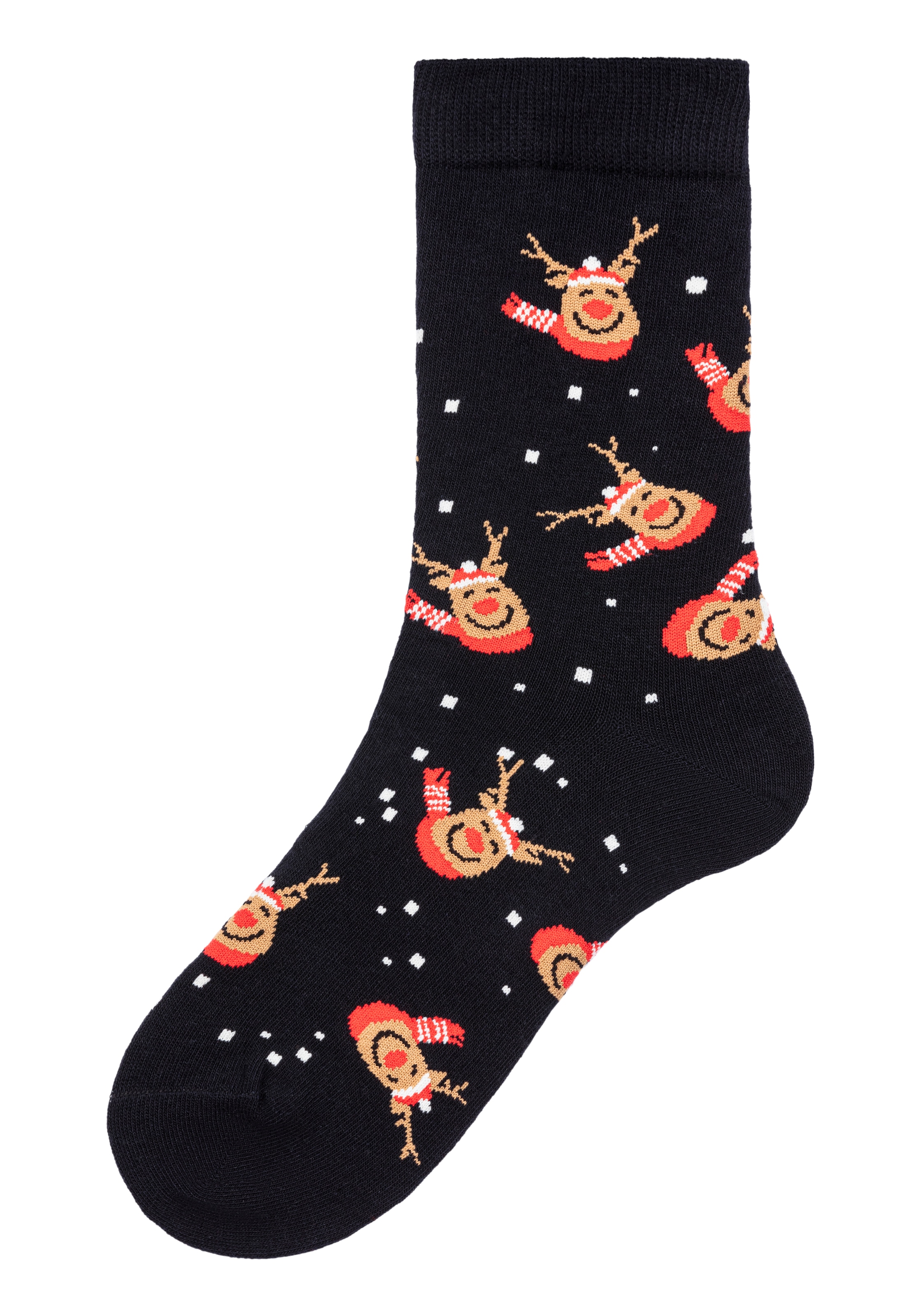 H.I.S Basicsocken, (Packung, 3 Paar), mit weihnachtlichen Motiven