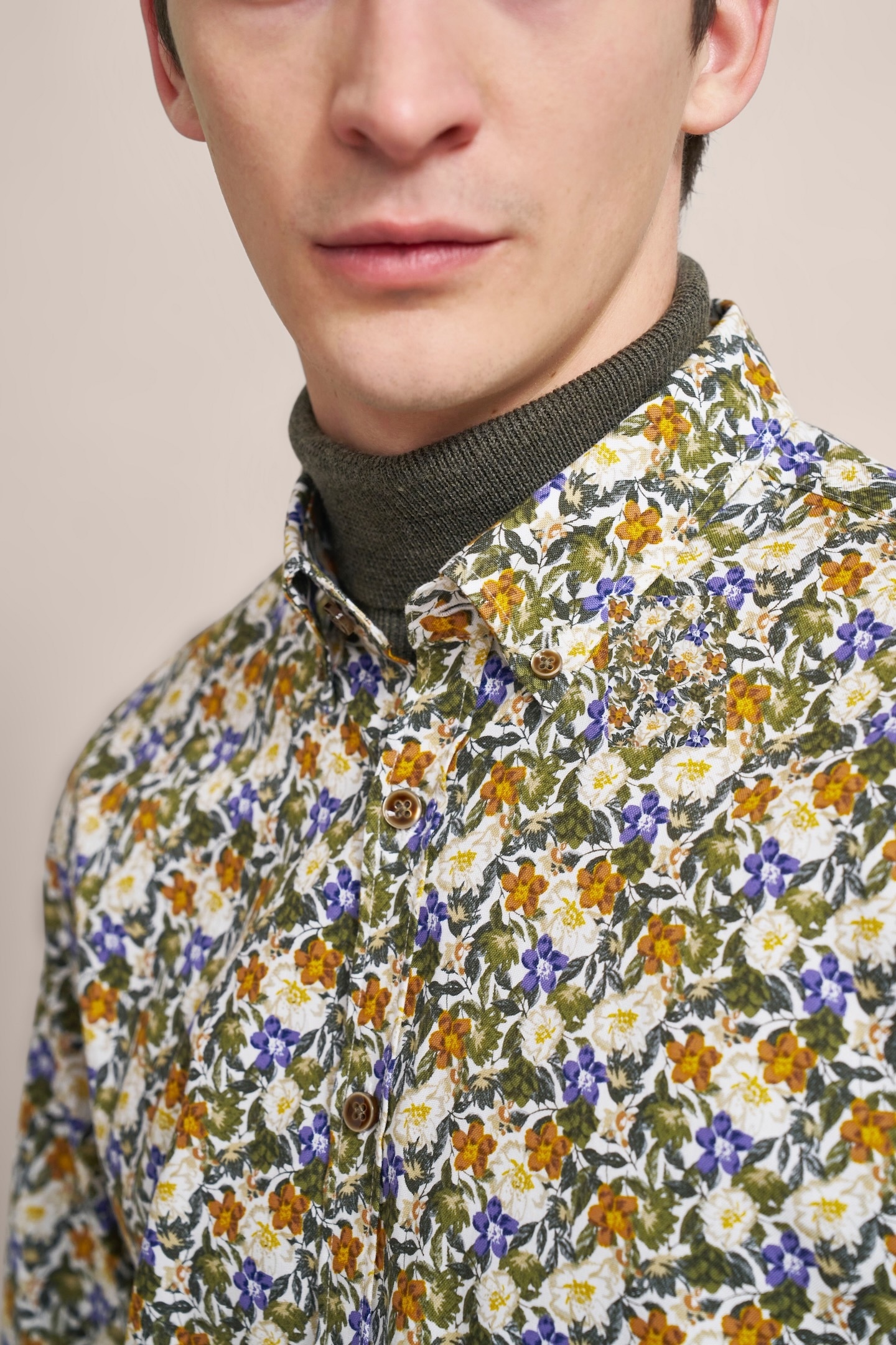 bugatti Langarmhemd, mit Button-Down-Kragen