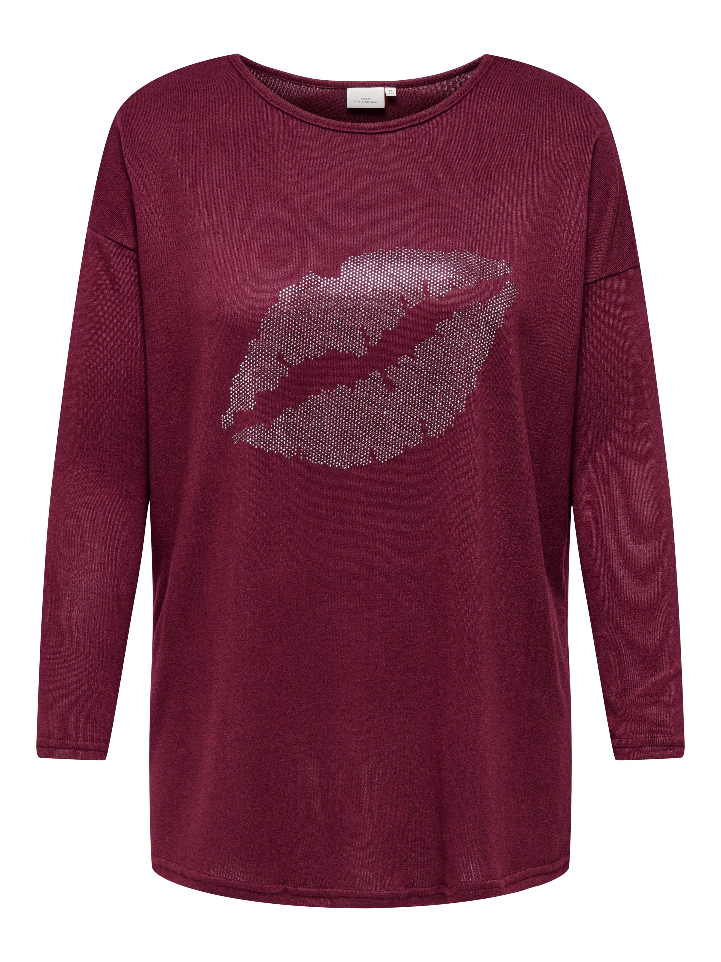 ONLY CARMAKOMA "CARALBA LS LONG TOP JRS" mit Glitzernieten günstig online kaufen