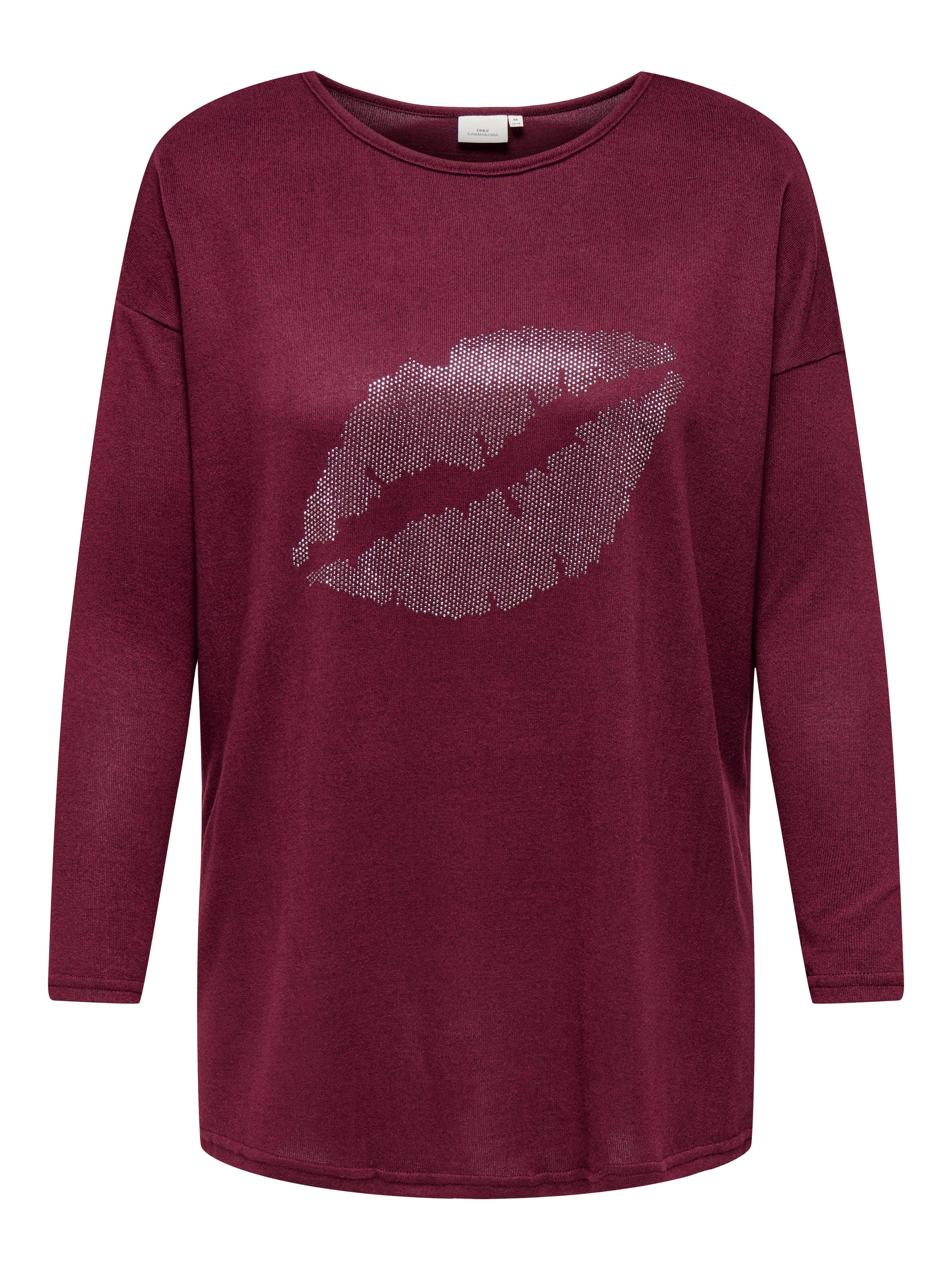 ONLY CARMAKOMA Langarmshirt "CARALBA LS LONG TOP JRS" mit Glitzernieten günstig online kaufen