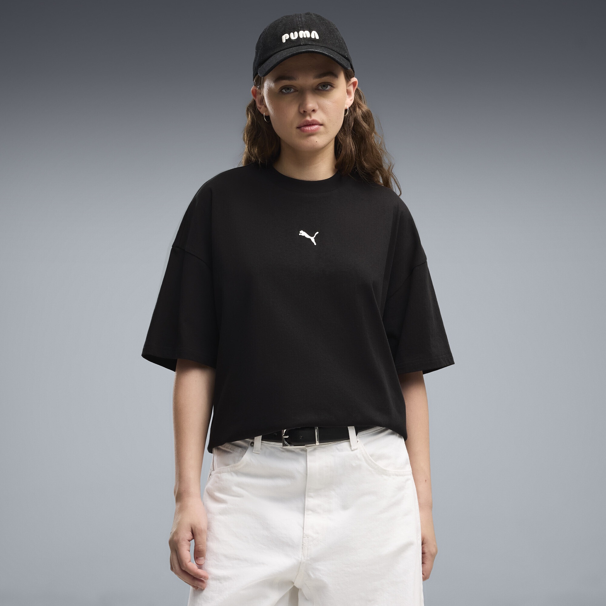 PUMA T-Shirt »Essentials Oversized T-Shirt Damen«