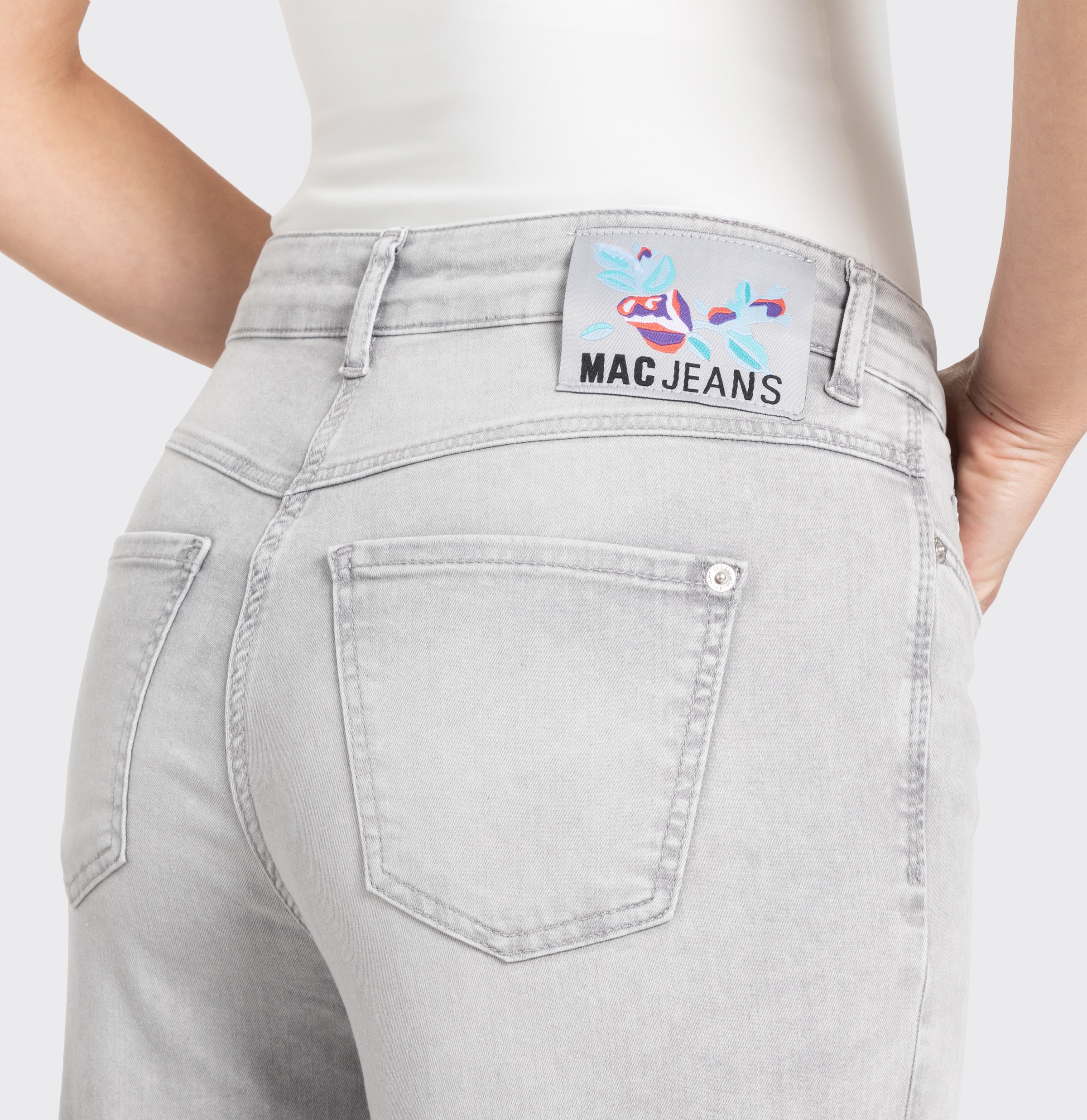 MAC Dream Wide Women's Jeans Ash Grey Washed 40 3