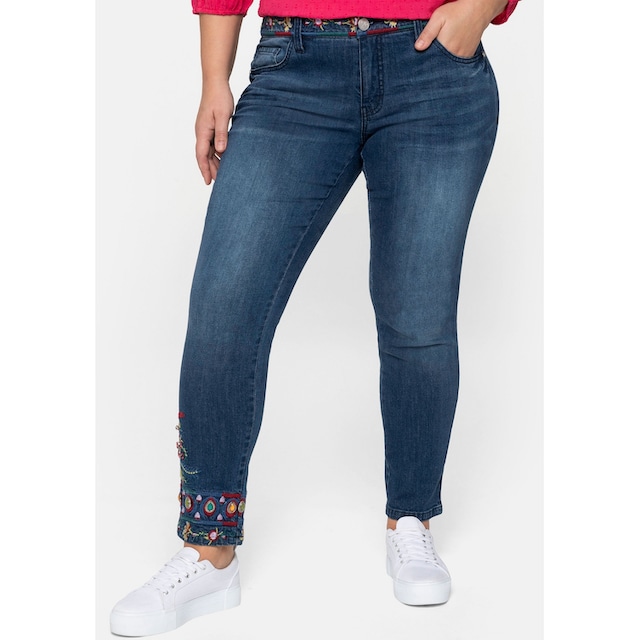 sheego by Joe Browns Stretch-Jeans »Große Größen«, mit Stickerei und  Schmucksteinen kaufen | BAUR