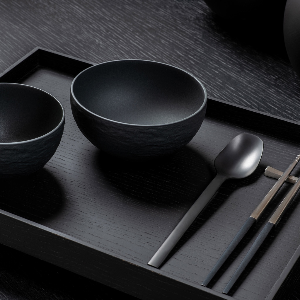 Villeroy & Boch Schale »Reisbols Manufacture Rock ø 10,8 cm 4er Set schwarz«