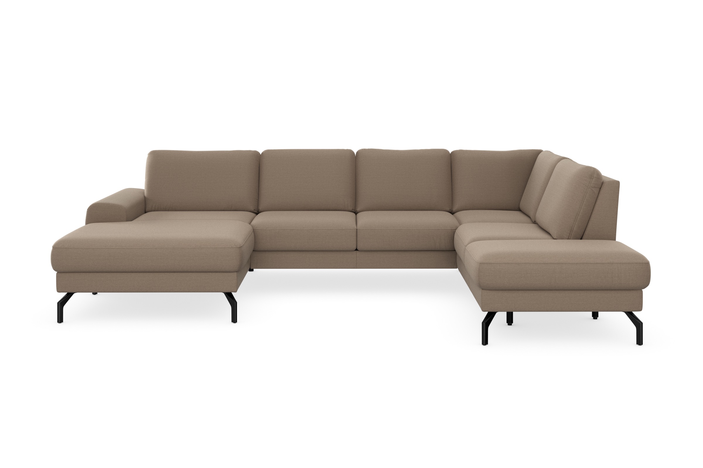 sit&more Wohnlandschaft »Cinturo U-Form«, inklusive Sitztiefenverstellung und Federkern, Sitzhöhe 48 cm