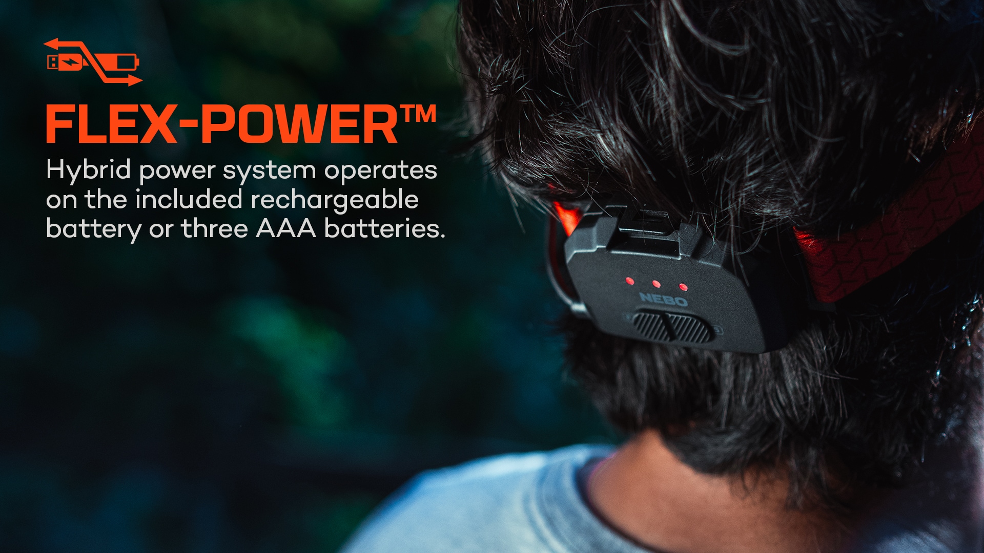 NEBO LED Stirnlampe »Nebo CURVBEAM 600 FLEX« Set, Taschenlampe inkl. Ladekabel, 2 Stk. tlg. Flexibel mit Akku- oder Batteriebetrieb nutzbar