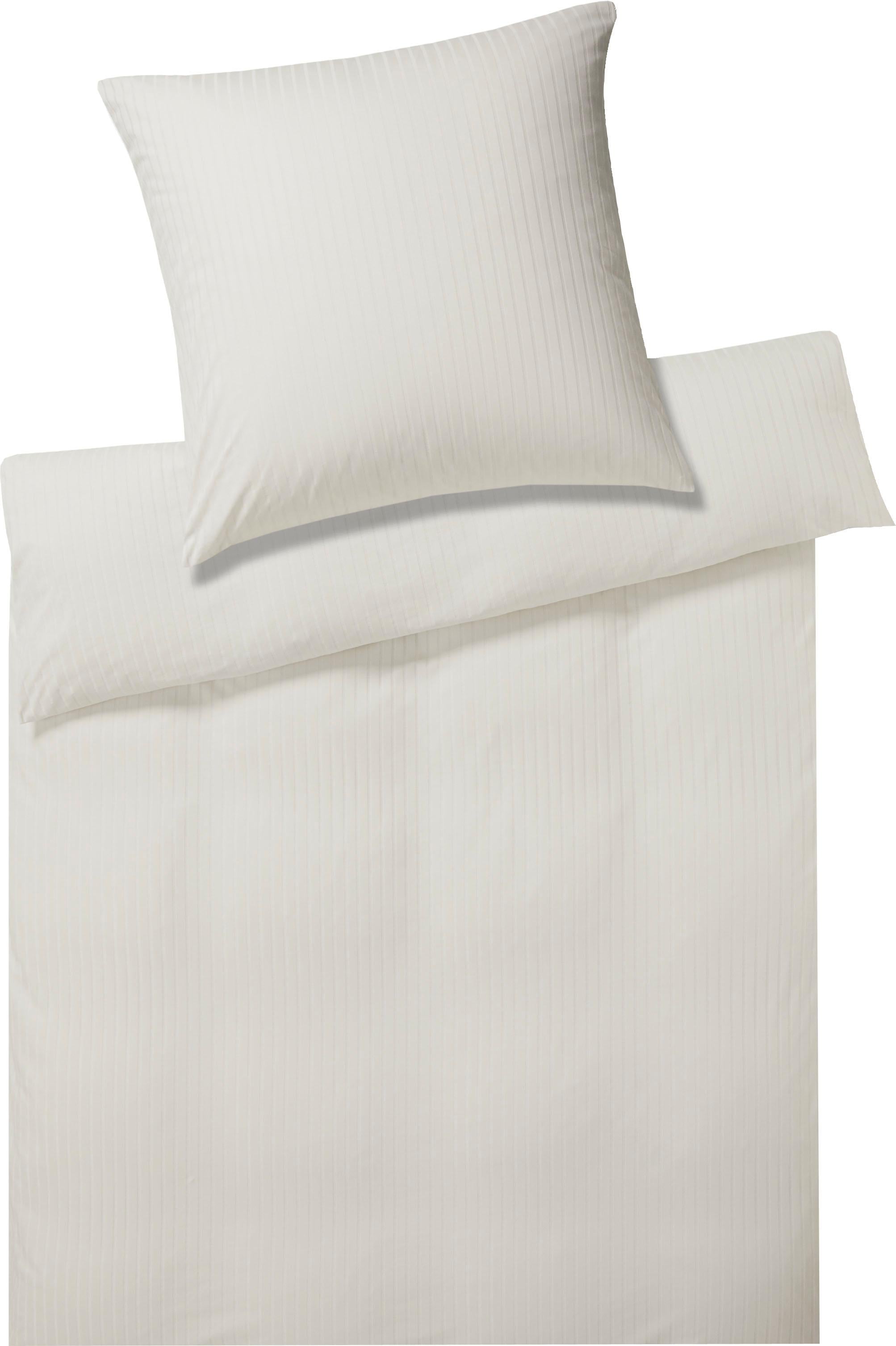Elegante Bettwäsche "Solid Stripe" 2 Stk. angenehmes Hautgefühl