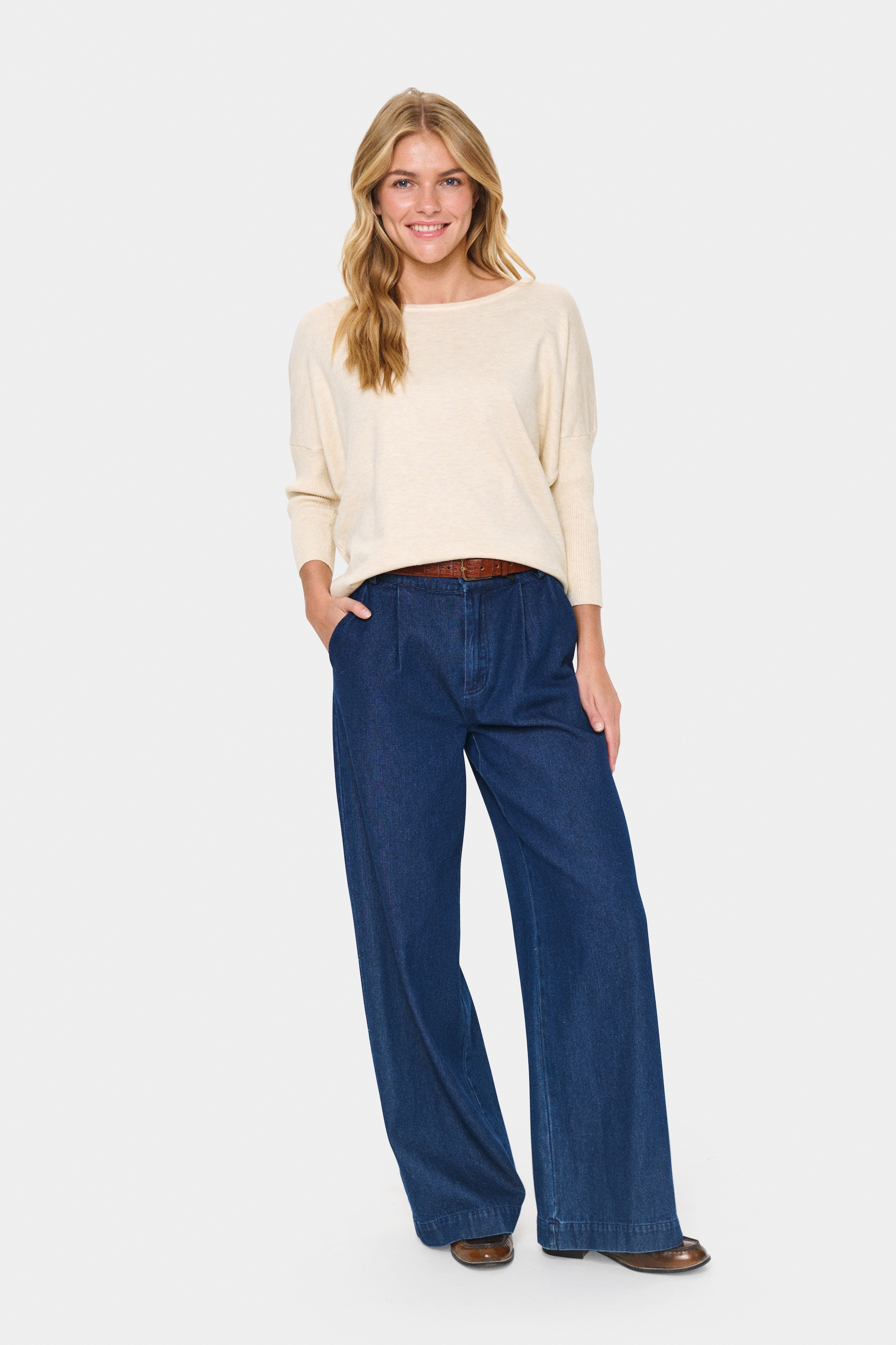 Saint Tropez Rundhalspullover »A2561, MilaSZ R-Neck«