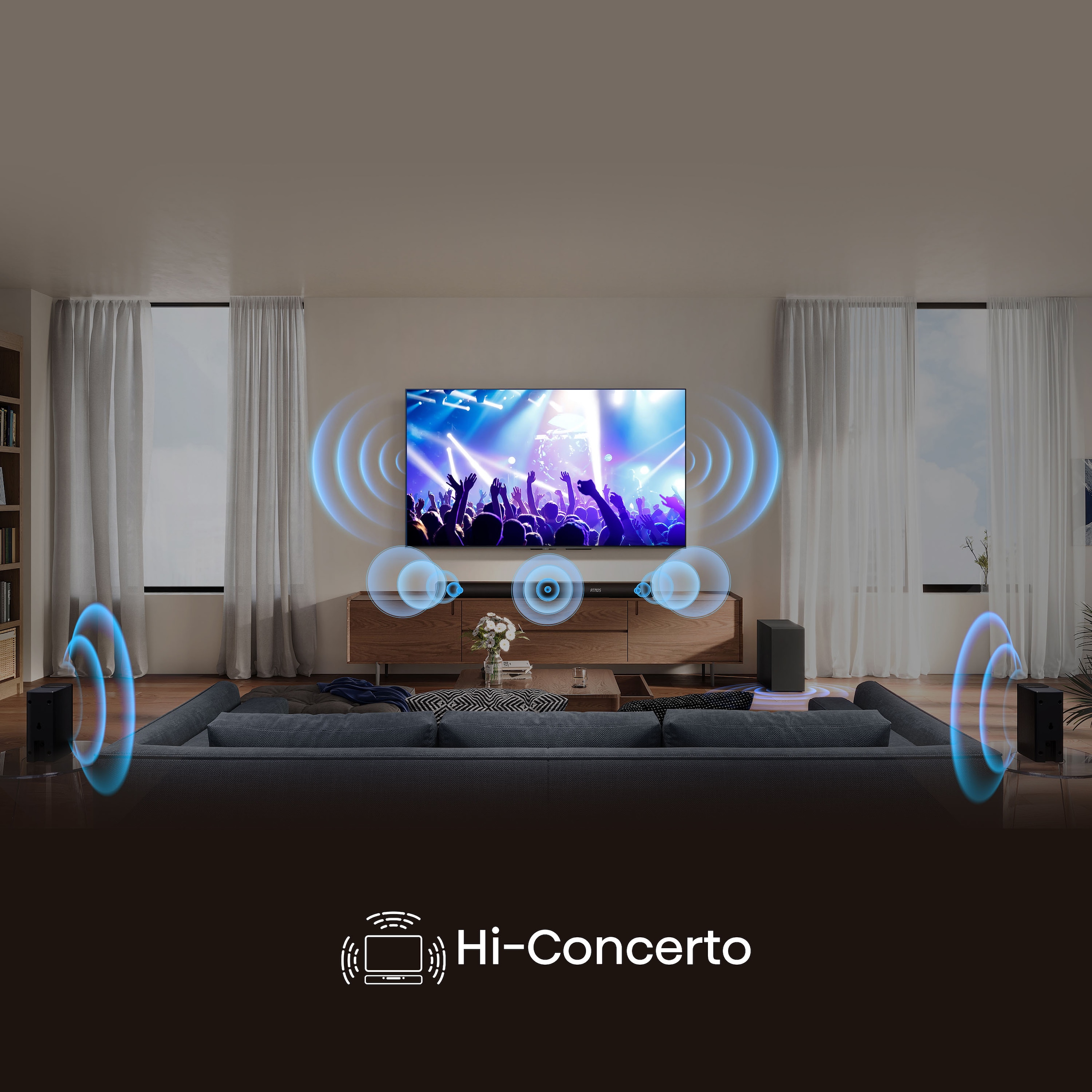 Hisense Soundbar »AX5100Q« 5.1 (Bluetooth Bassregelung | Lautstärkeregelung | Pairing 580 W)