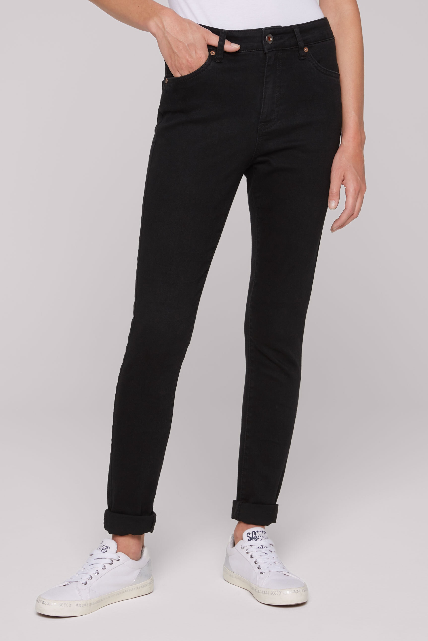 SOCCX Slim-fit-Jeans, mit verkürztem Bein günstig online kaufen