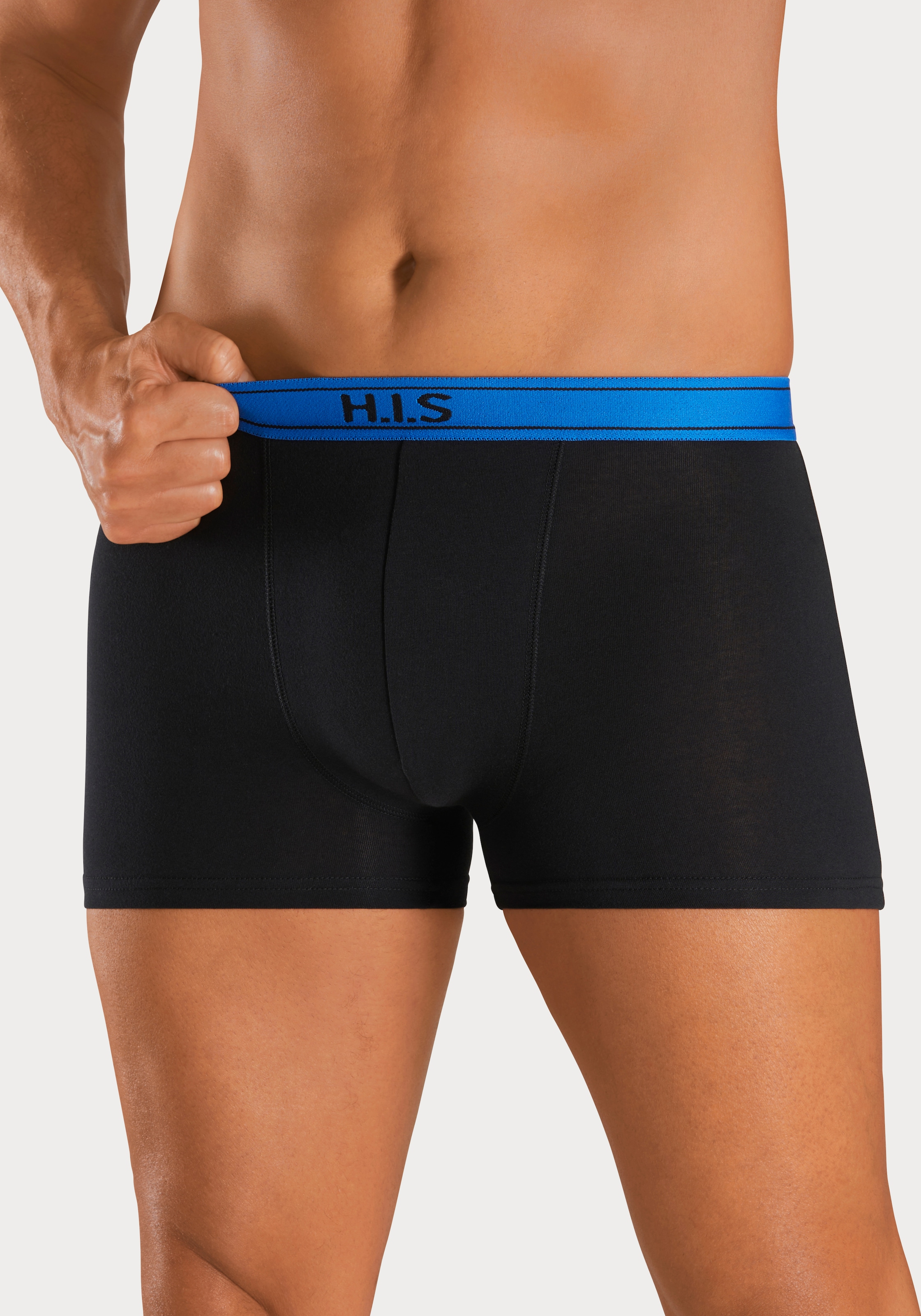 H.I.S Boxer, (Packung, 5 St.), mit Steifen und Logo im Bund günstig online kaufen