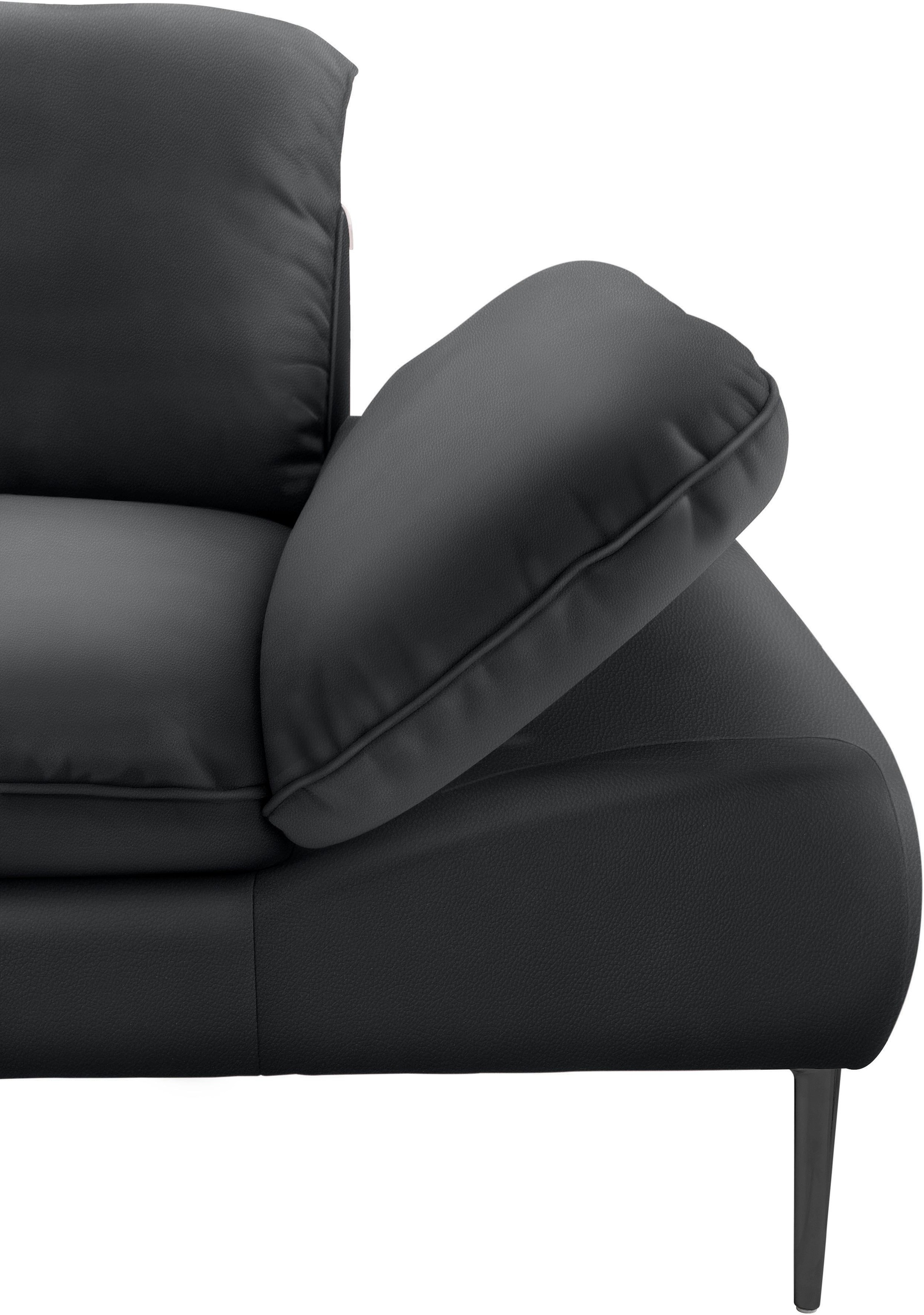 W.SCHILLIG Ecksofa »enjoy&MORE, Designsofa, bequem, zeitlos und elegant, L-Form«, Sitztiefenverstellung, Füße schwarz pulverbeschichtet, Breite 340 cm