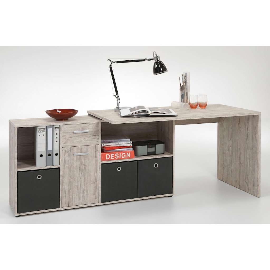 FMD Eckschreibtisch »Lex, Schreibtisch / Sideboard,«