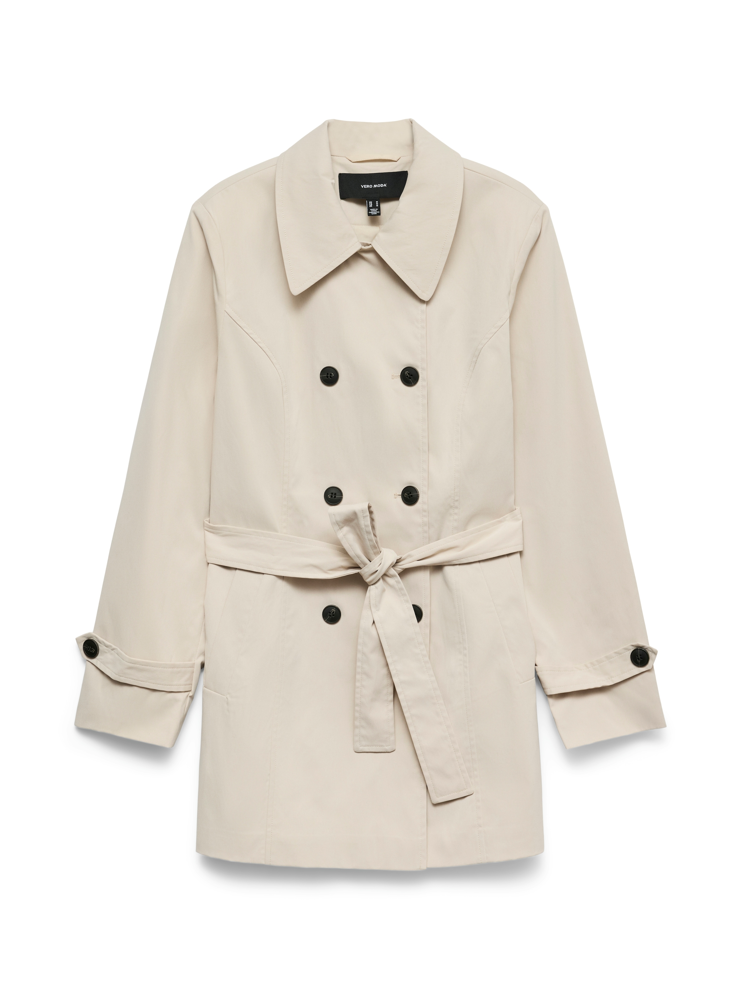 Vero Moda Trenchcoat »VMCHELSEA OLIVIA TRENCHCOAT NOOS« kurzer 2-Reiher mit abnehmbarem Bindegürtel